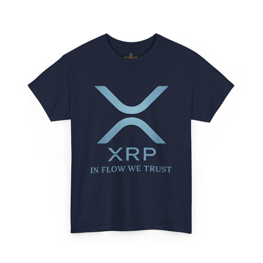 XRP Crypto Tee — "In Flow We Trust" Ripple Logo T-Shirt