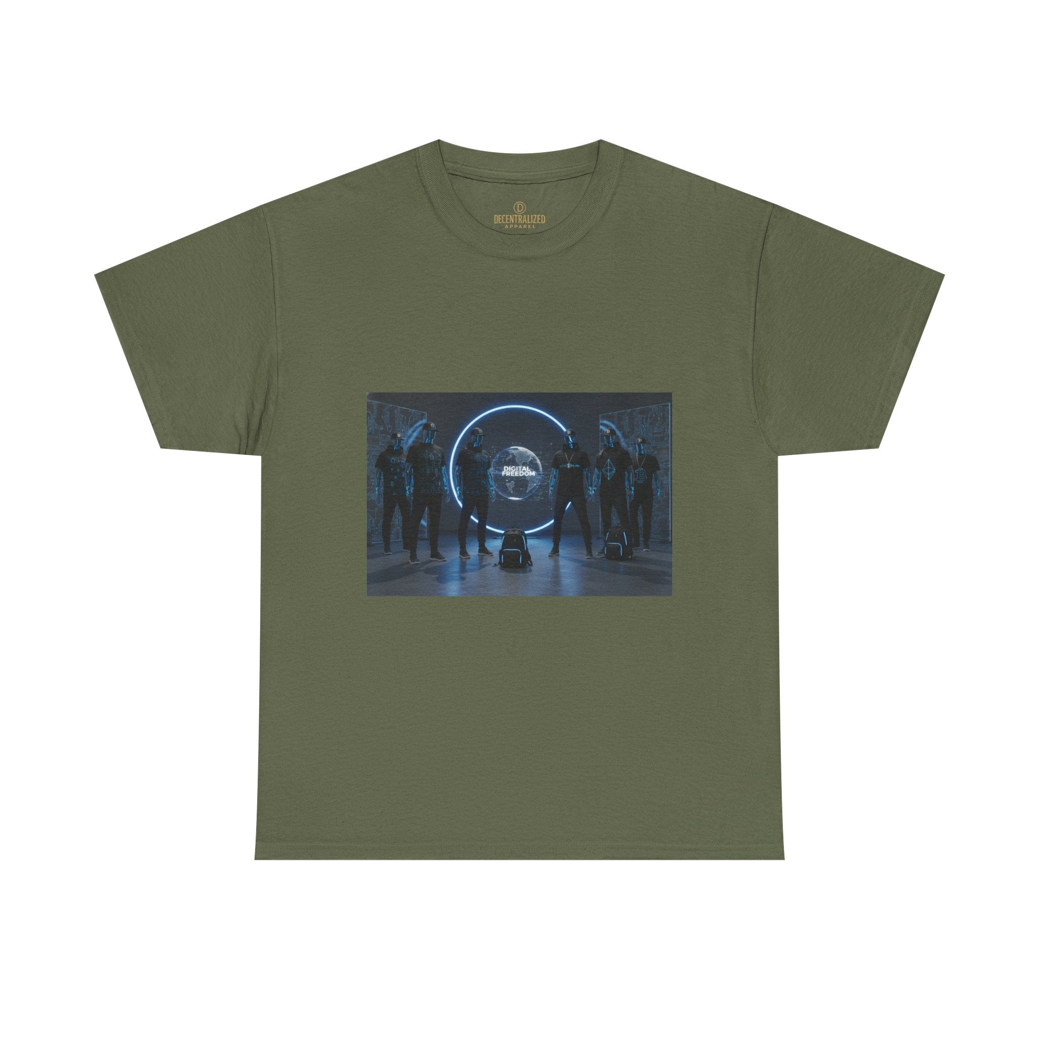 Sci‑Fi Portal Graphic Tee — Futuristic Neon Crew T-Shirt