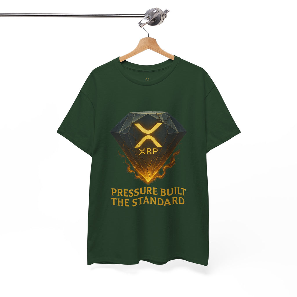XRP Diamond Tee — "Pressure Built The Standard" Crypto Graphic T‑Shirt