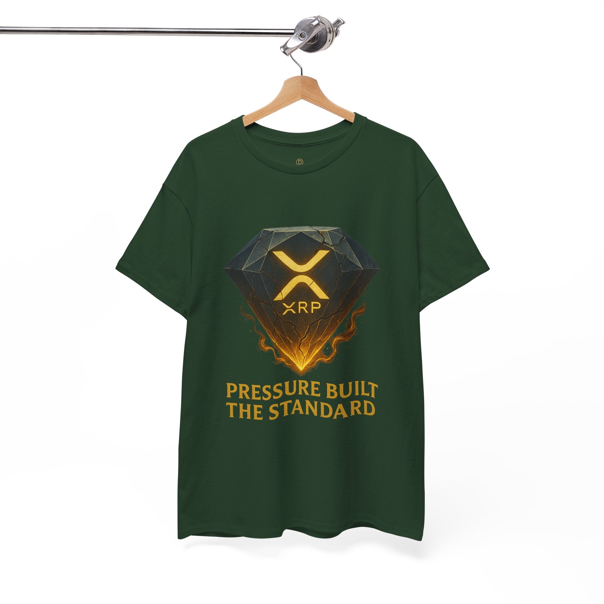 XRP Diamond Tee — "Pressure Built The Standard" Crypto Graphic T‑Shirt