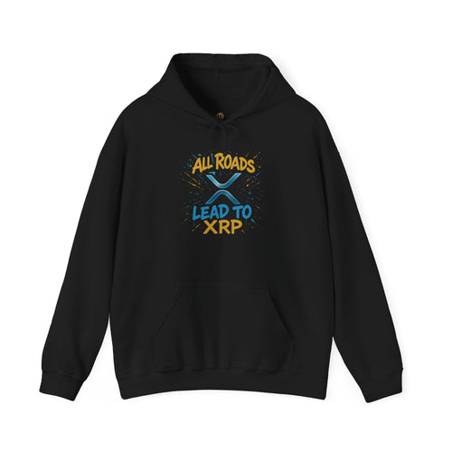 All Roads Lead to XRP Hoodie – Crypto Investor Pullover