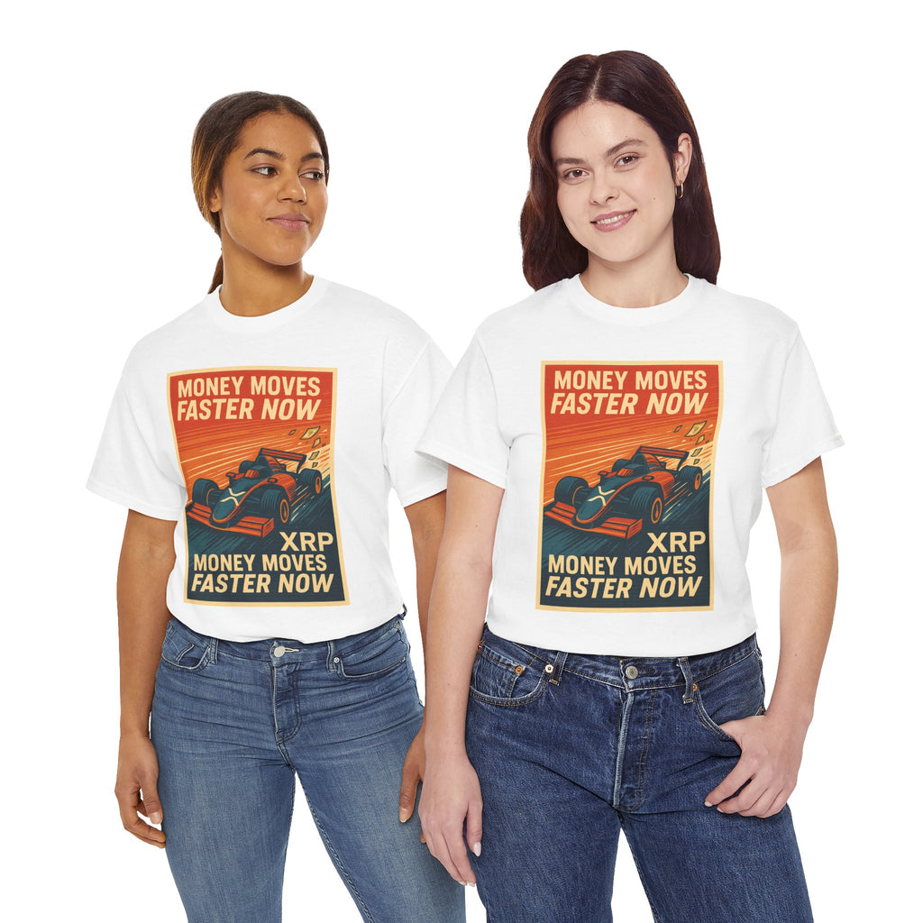 XRP 'Money Moves Faster Now' Racing Tee — Crypto Enthusiast T-Shirt