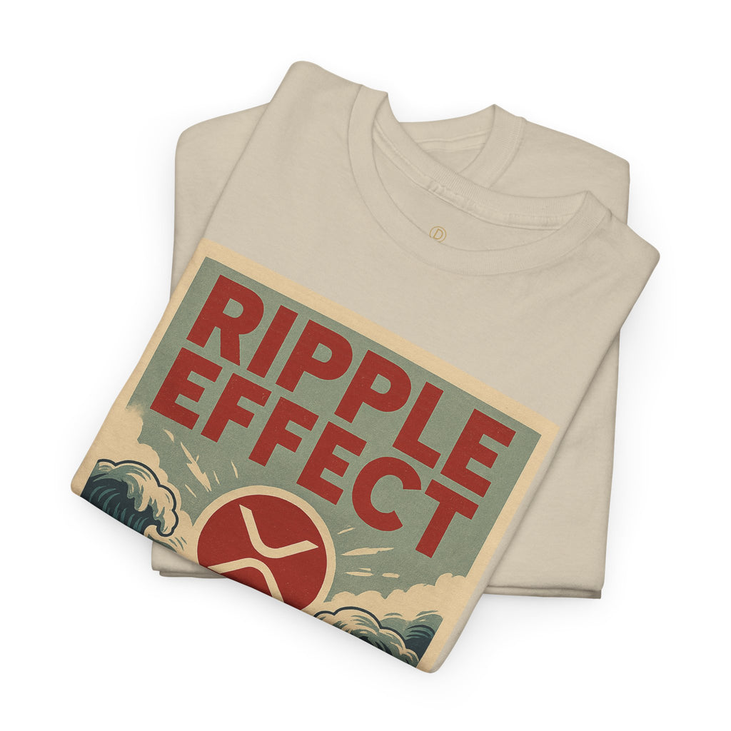 Ripple Effect Tee — Vintage Wave XRP Crypto Graphic T-Shirt