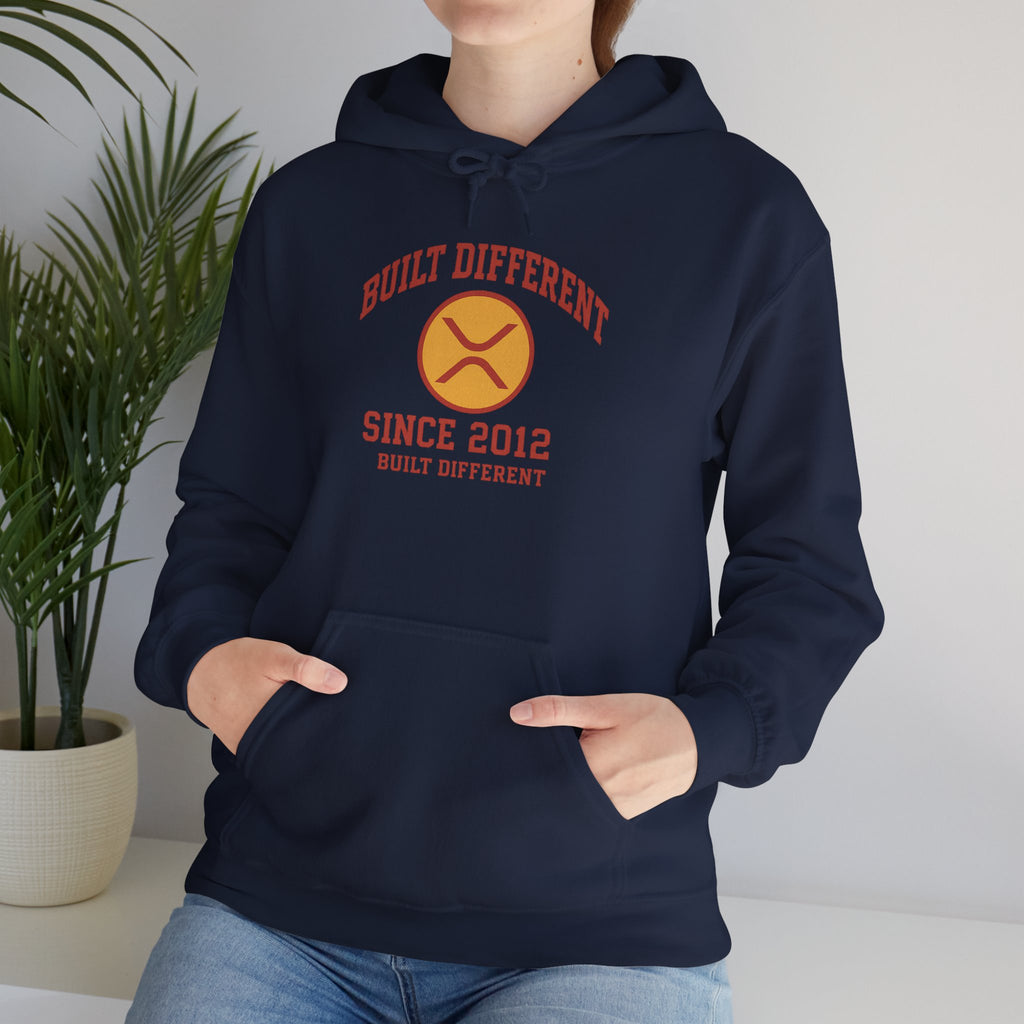 Built Different Hoodie — 'Built Different Since 2012' Retro Logo Hooded Sweatshirt