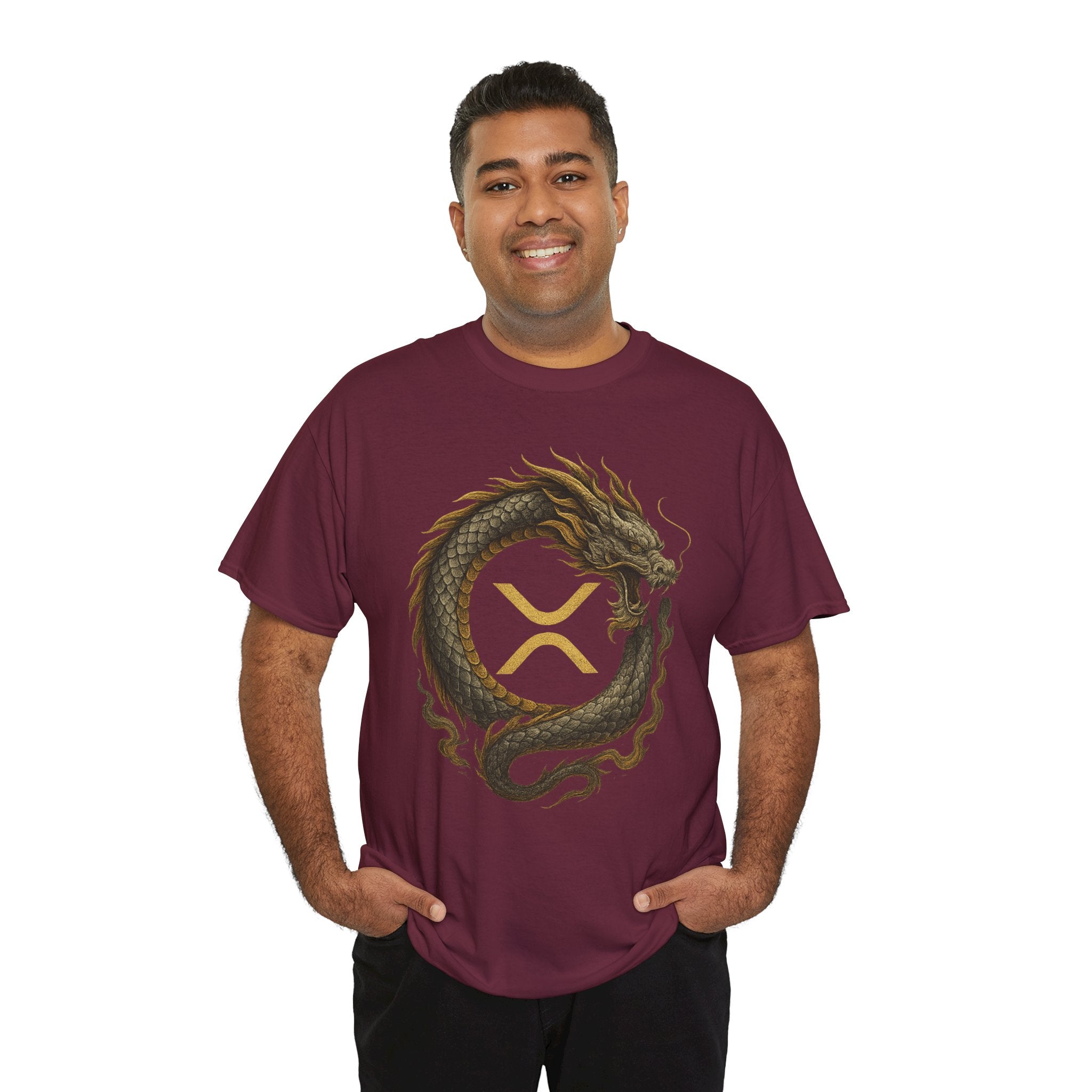 Dragon XRP Logo T-Shirt — Crypto XRP Circle Dragon Graphic Tee