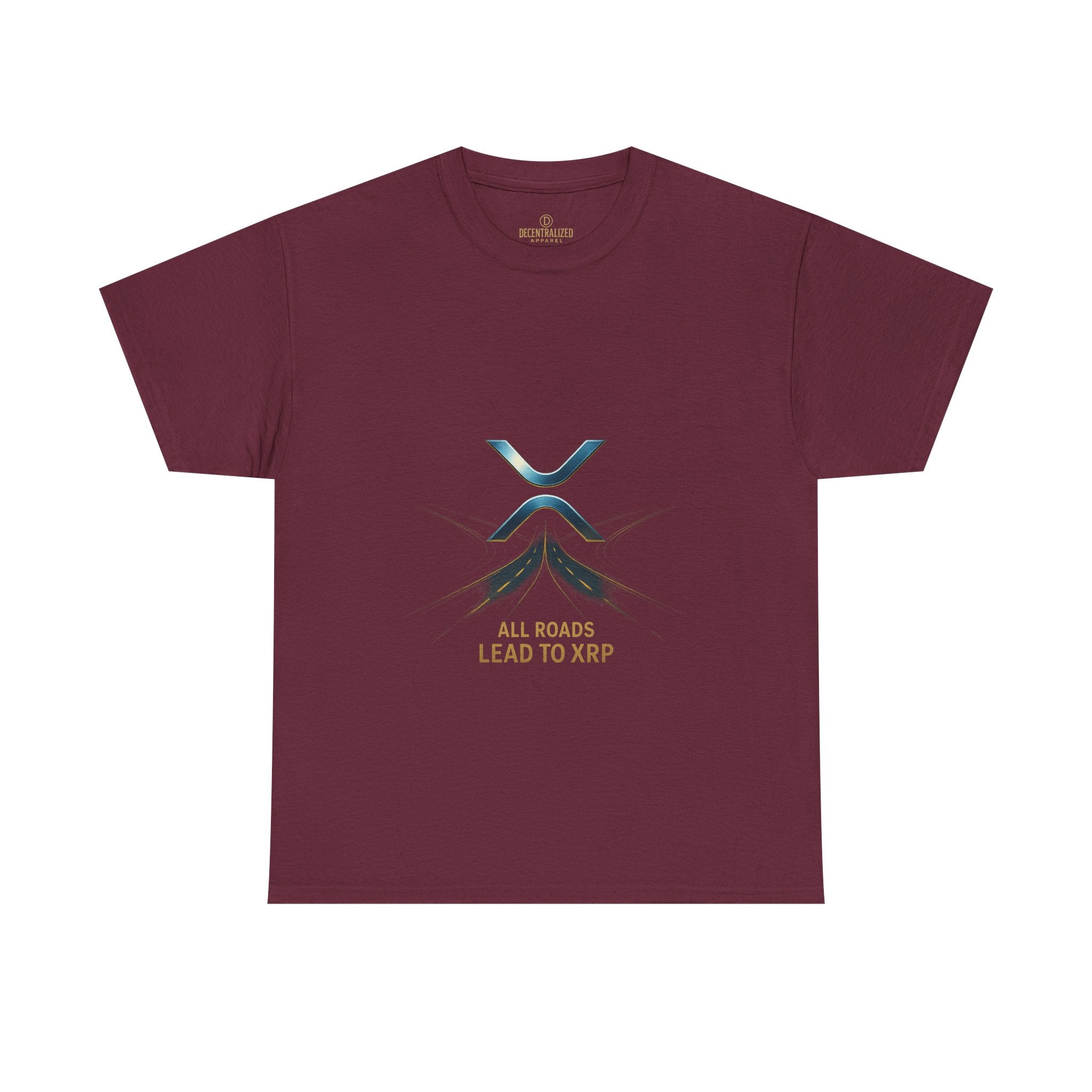 All Roads Lead to XRP T-Shirt — Crypto Ripple Logo Tee