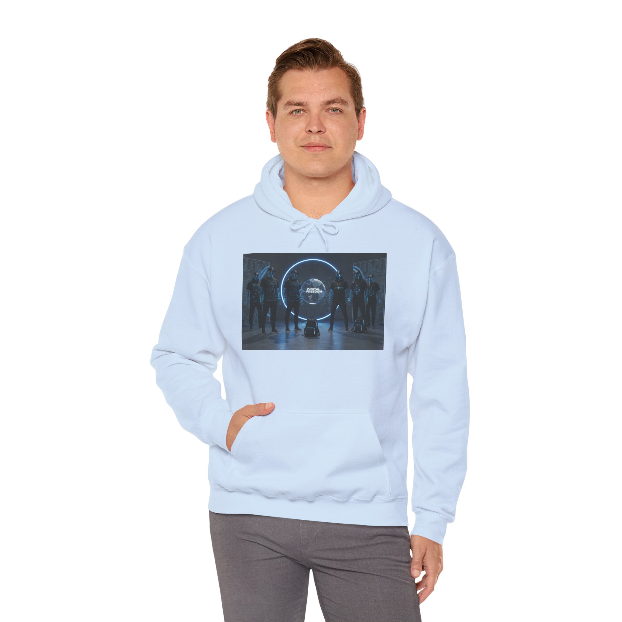 Futuristic Neon Portal Hoodie – Cyberpunk Sci‑Fi Crew Graphic Sweatshirt