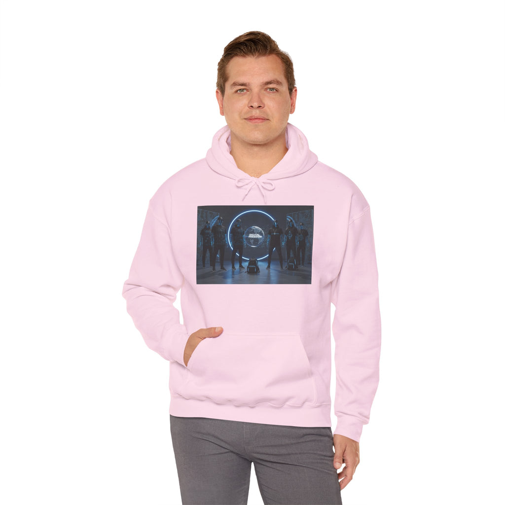 Futuristic Neon Portal Hoodie – Cyberpunk Sci‑Fi Crew Graphic Sweatshirt