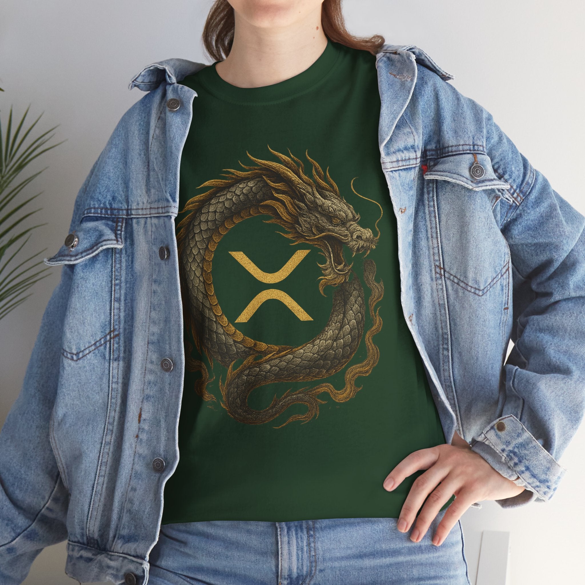 Dragon XRP Logo T-Shirt — Crypto XRP Circle Dragon Graphic Tee