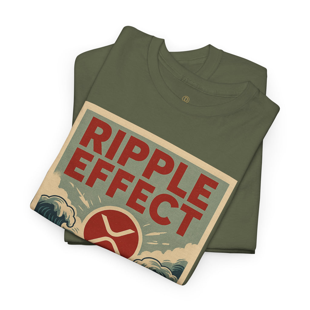 Ripple Effect Tee — Vintage Wave XRP Crypto Graphic T-Shirt