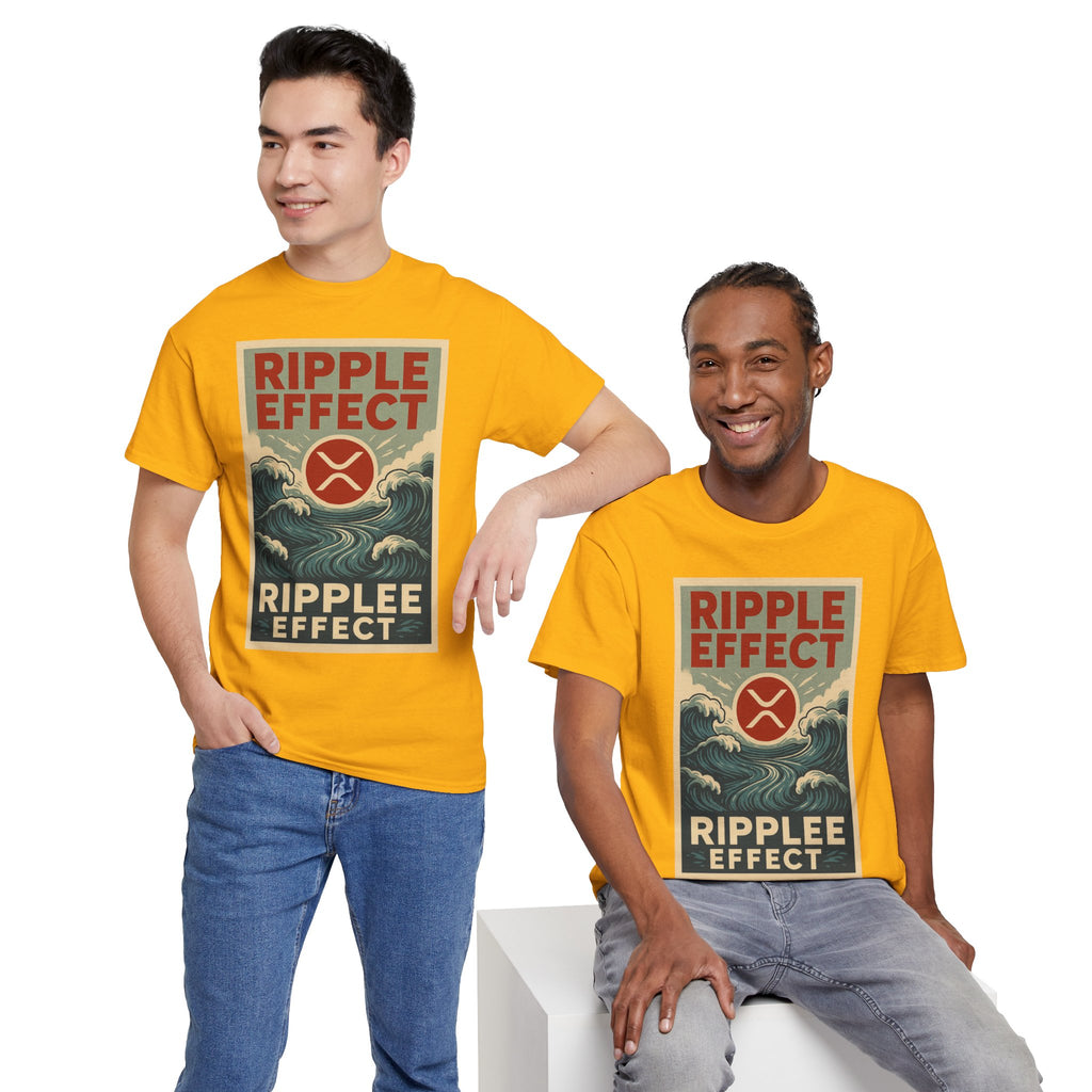 Ripple Effect Tee — Vintage Wave XRP Crypto Graphic T-Shirt
