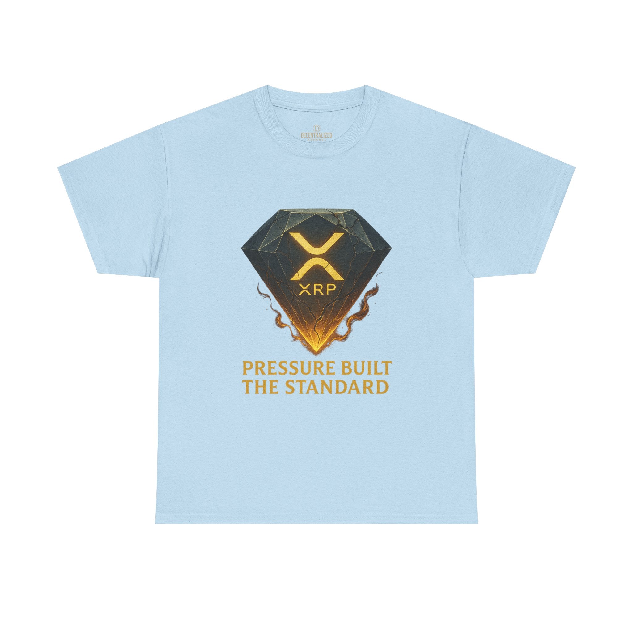 XRP Diamond Tee — "Pressure Built The Standard" Crypto Graphic T‑Shirt