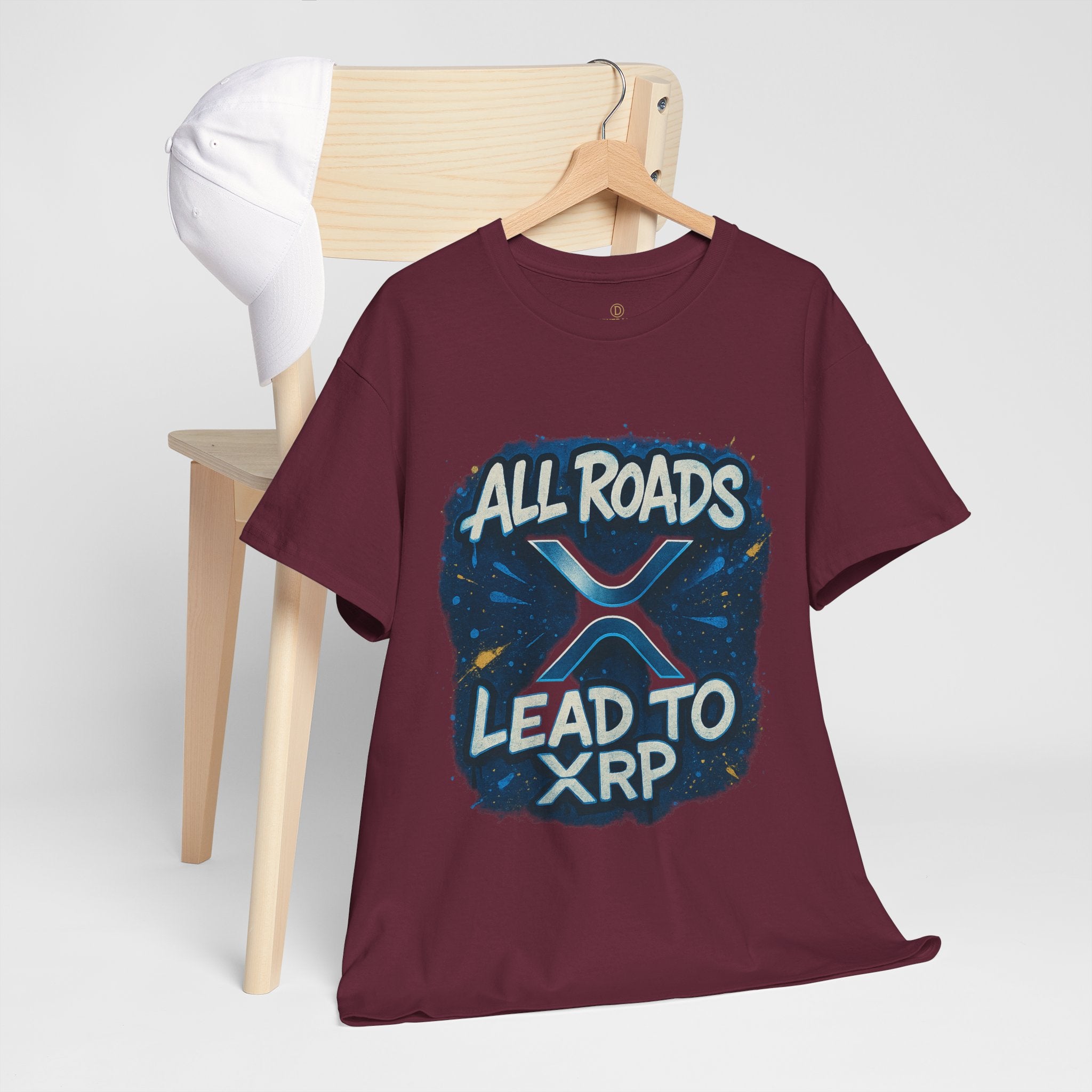 XRP Crypto T-Shirt — "All Roads Lead to XRP" Graphic Tee