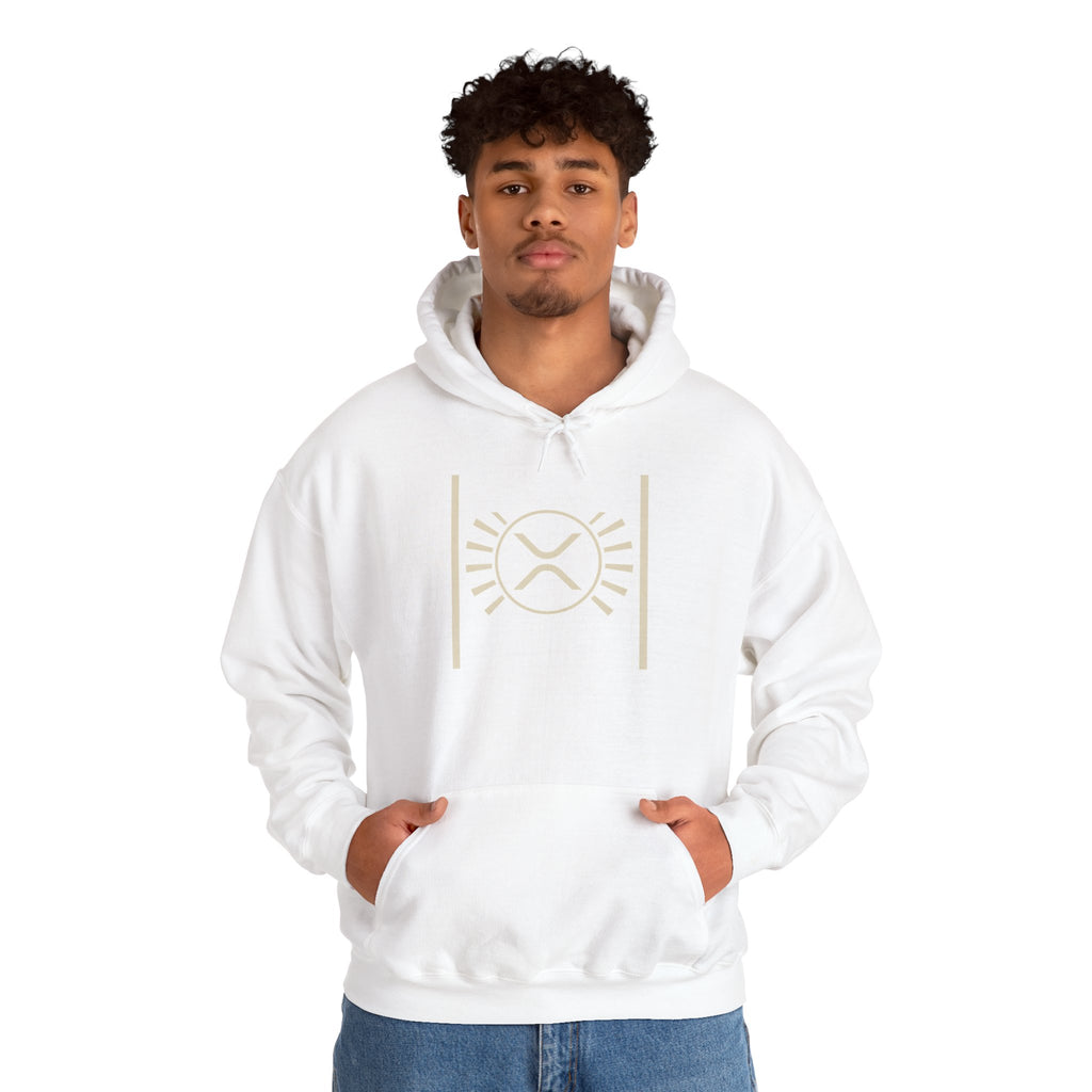 XRP Minimalist Logo Hoodie — Crypto Sun Symbol Sweatshirt