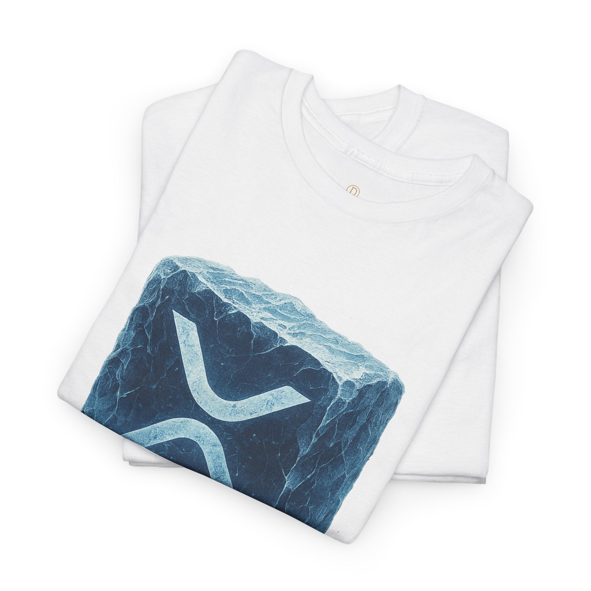 Cold Flow Ripple Logo T‑Shirt — 'Cold Flow: Built Different' Ice Cube Design
