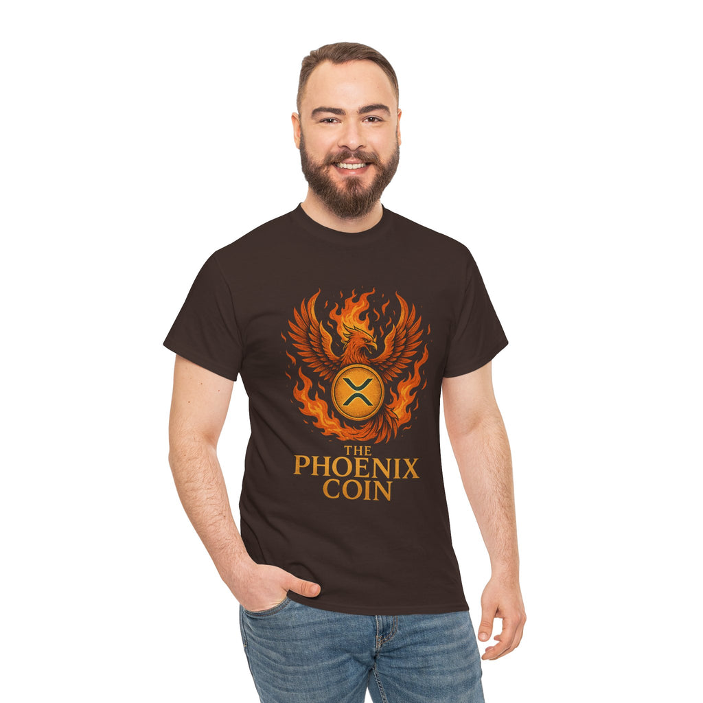 Phoenix Coin T‑Shirt — Fiery Phoenix Crypto Logo Tee