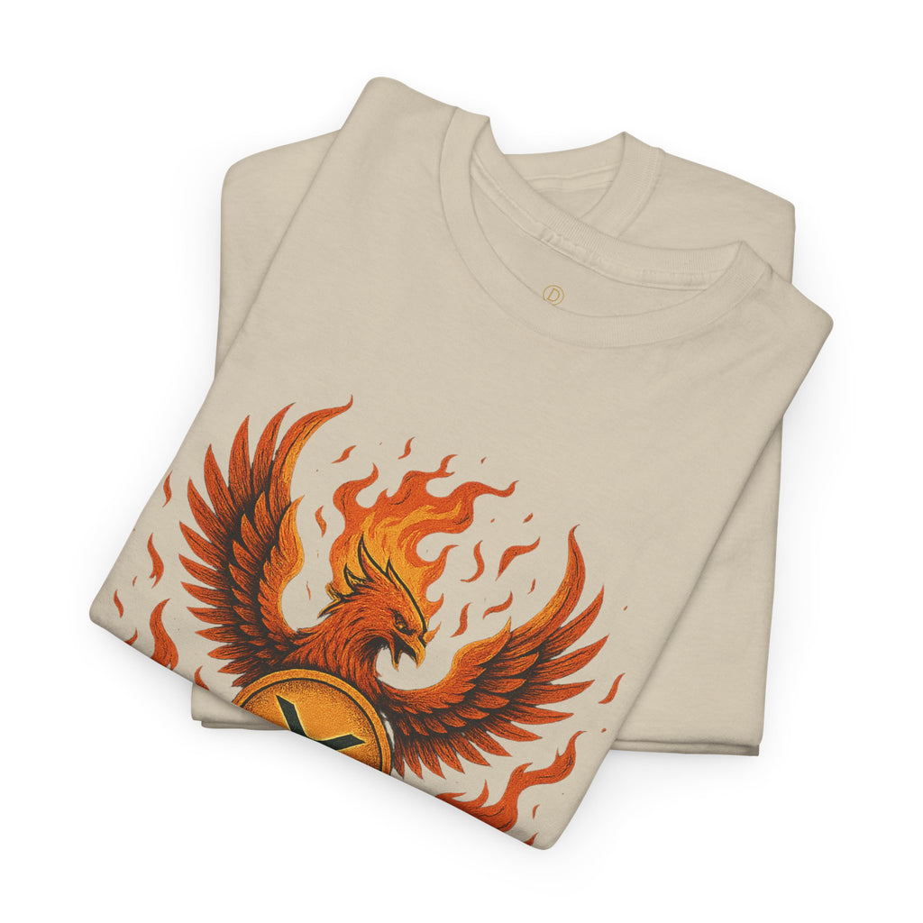 Phoenix Coin T‑Shirt — Fiery Phoenix Crypto Logo Tee