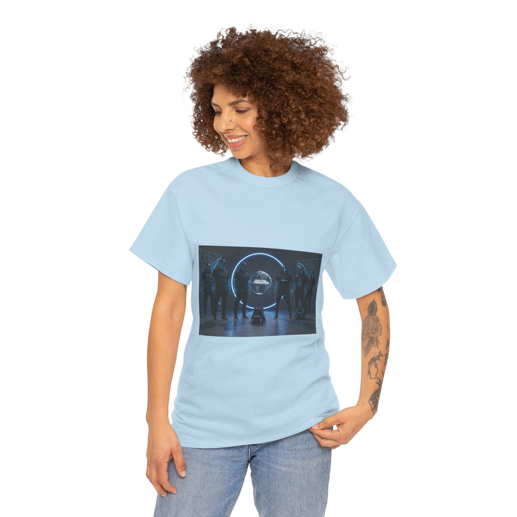 Sci‑Fi Portal Graphic Tee — Futuristic Neon Crew T-Shirt