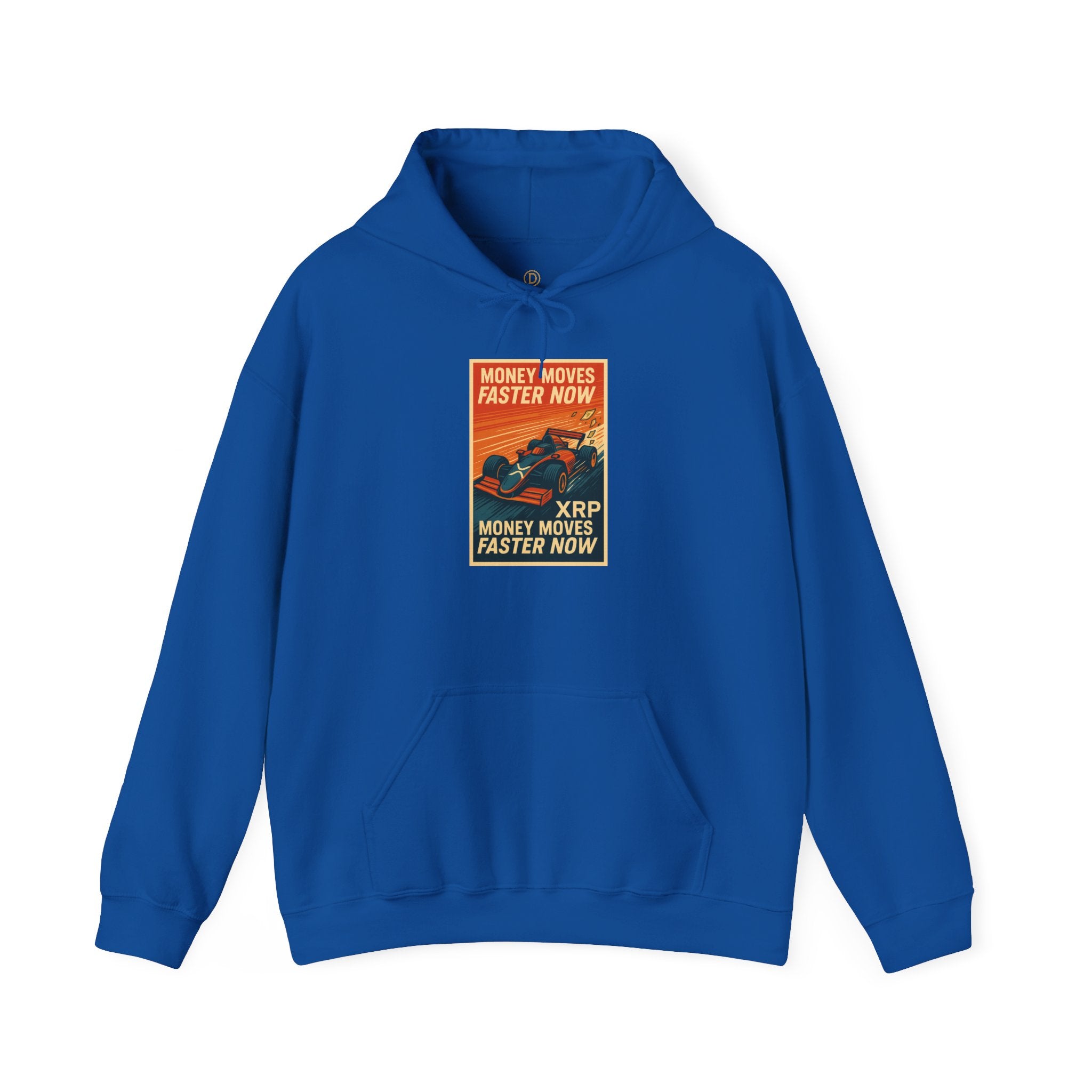 XRP 'Money Moves Faster Now' Hoodie – Crypto Retro Graphic Pullover