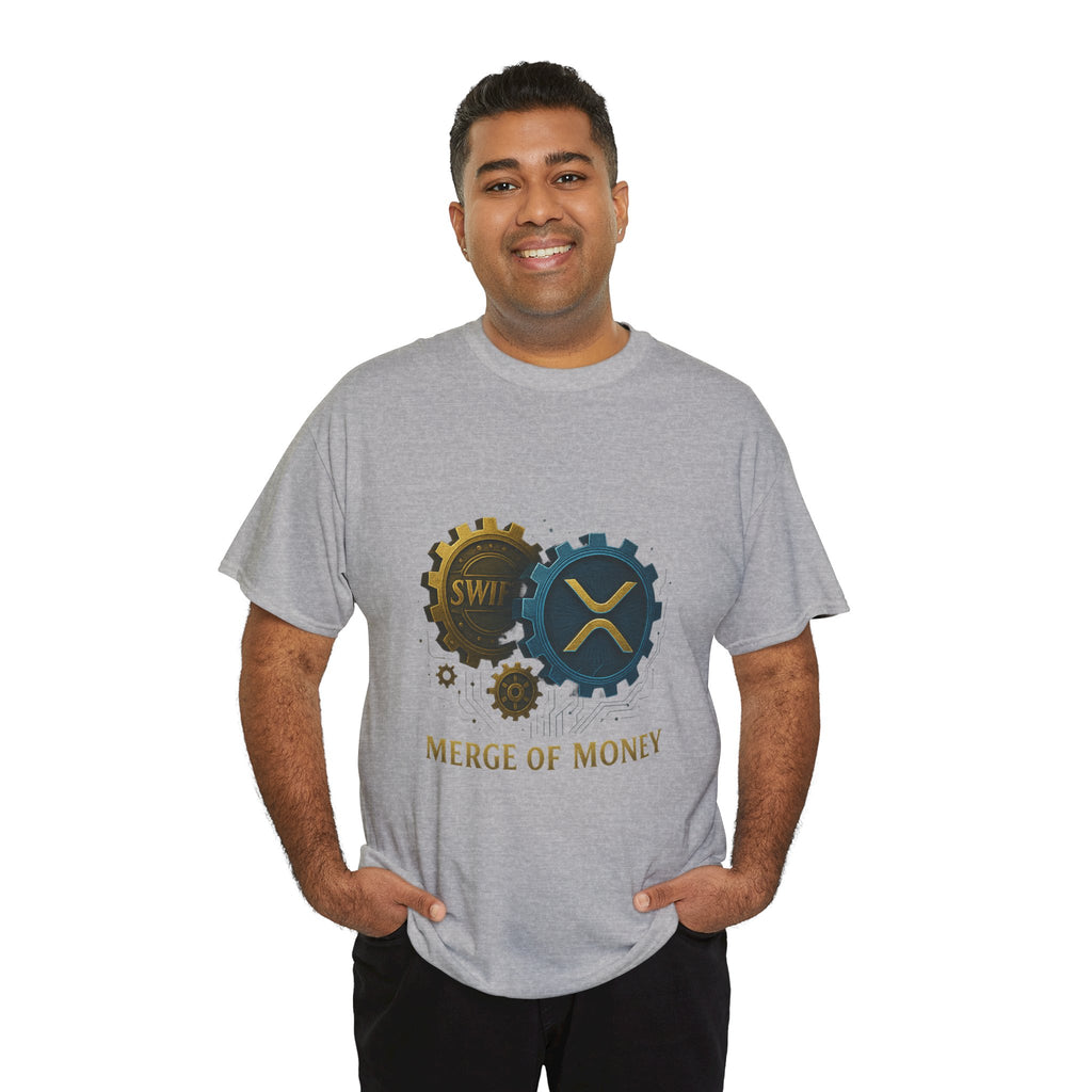 Merge of Money Tee - Cryptocurrency Gears XRP & SWI Crypto T-Shirt