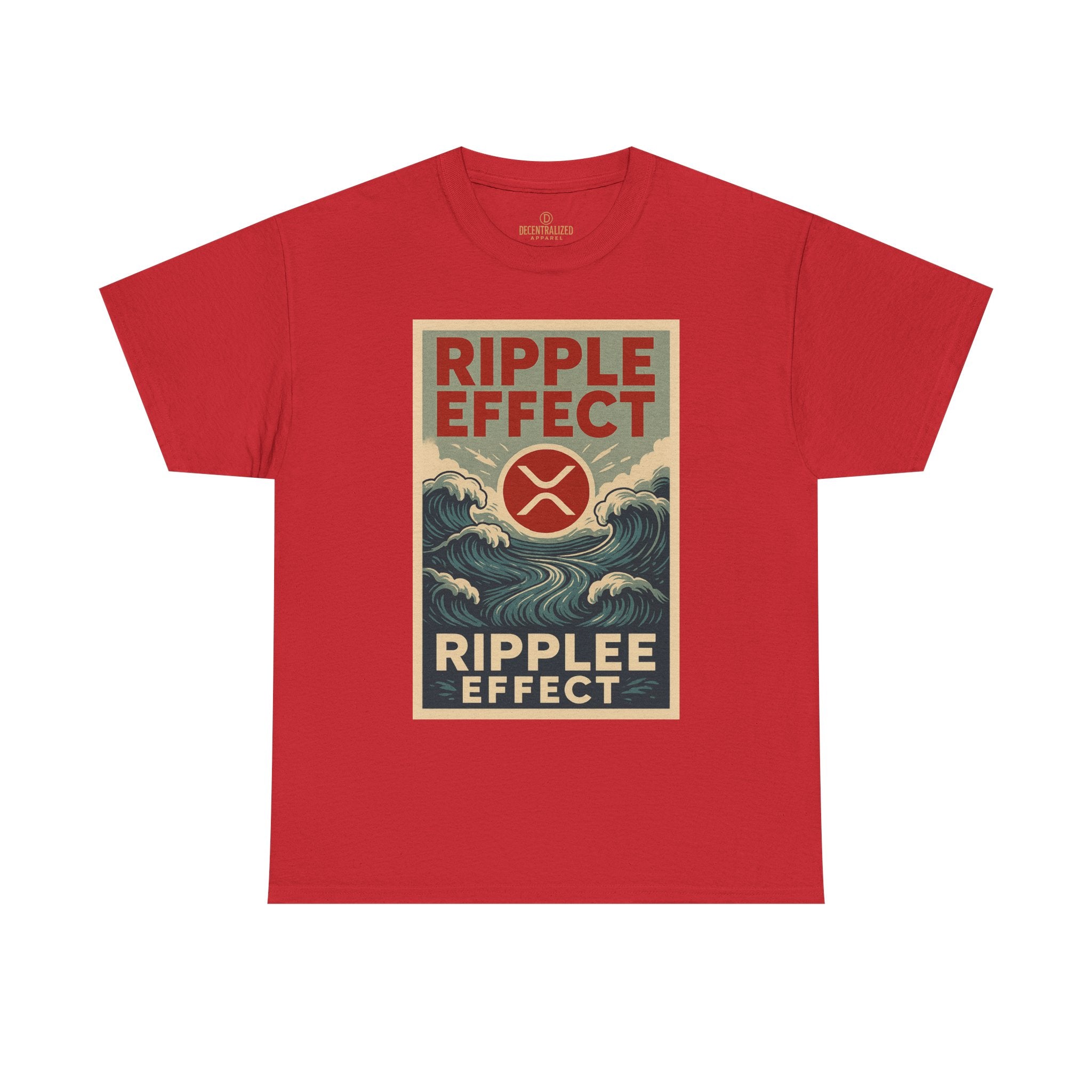 Ripple Effect Tee — Vintage Wave XRP Crypto Graphic T-Shirt