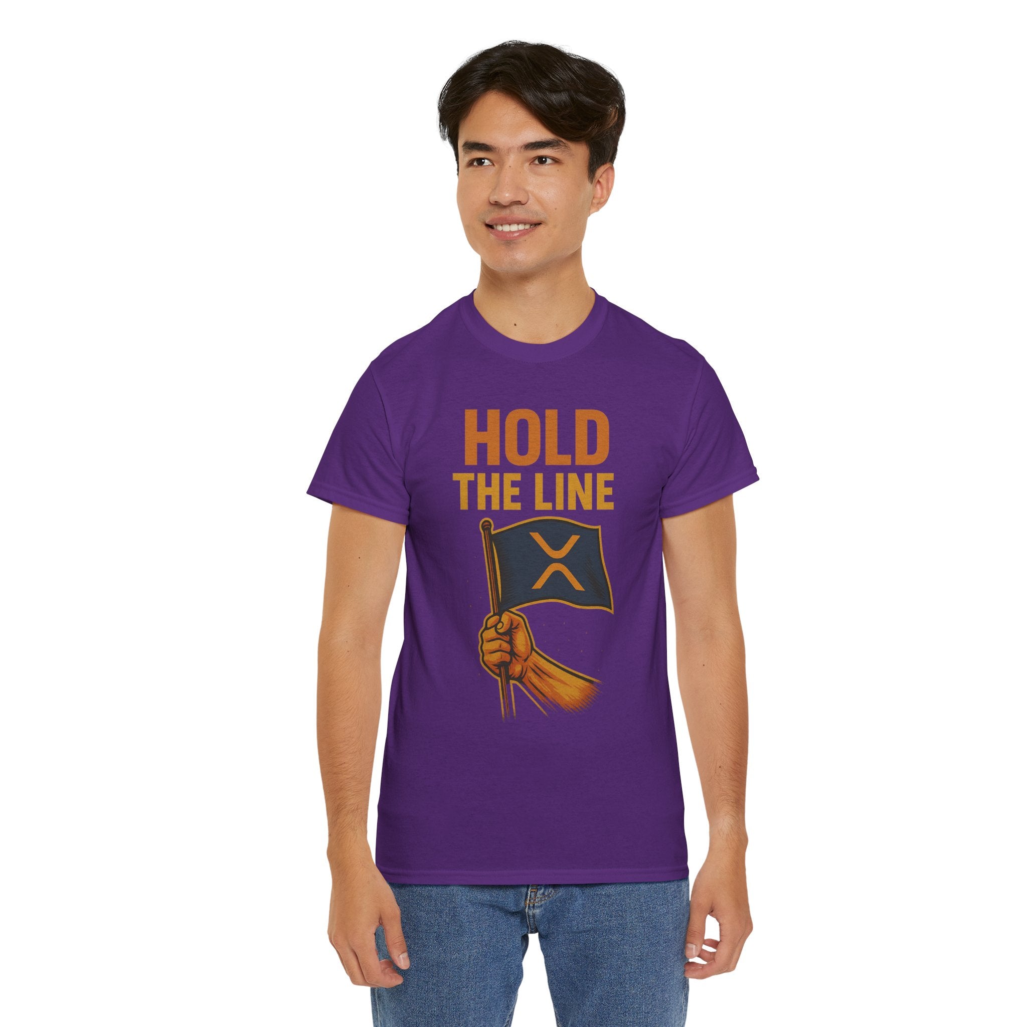 Hold The Line Tee — Bold Flag Graphic Cryptocurrency XRP Shirt