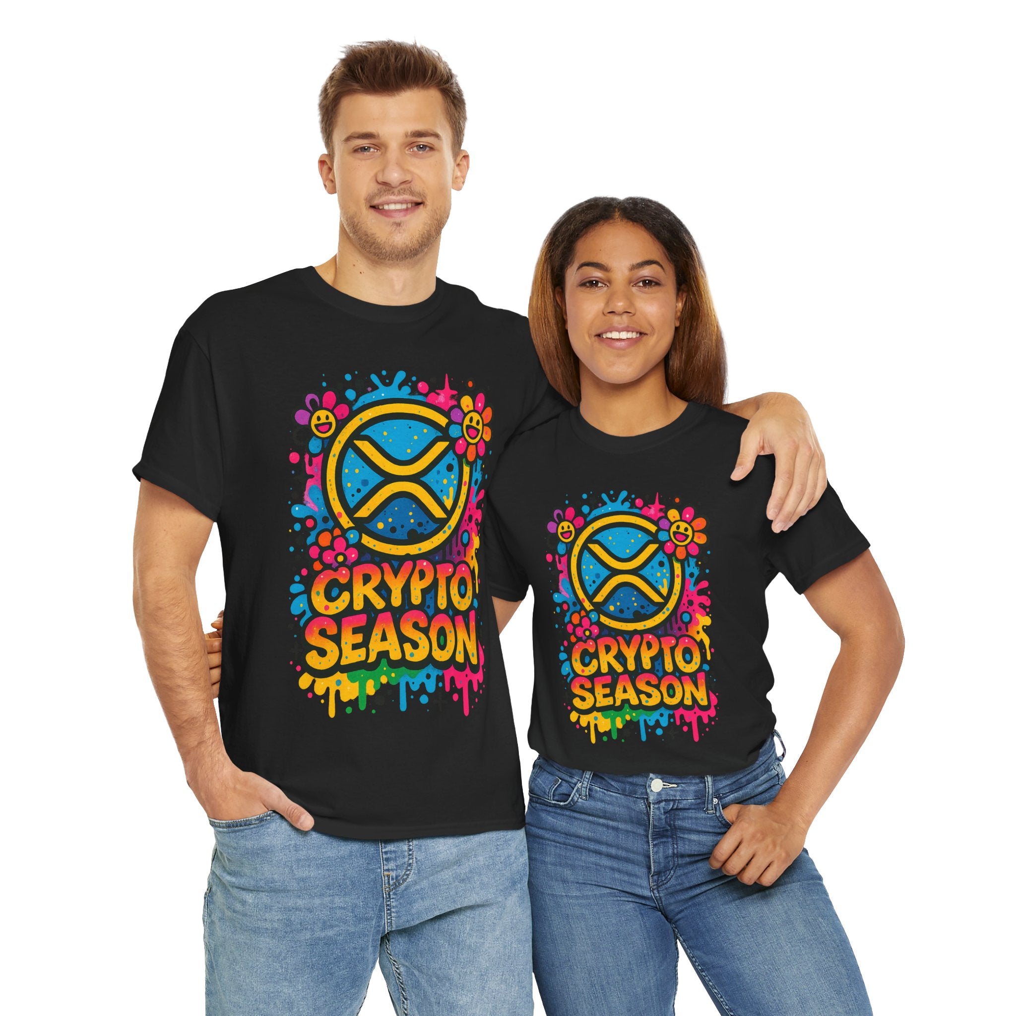 Crypto Season T-Shirt — Colorful Ripple XRP Logo Tee