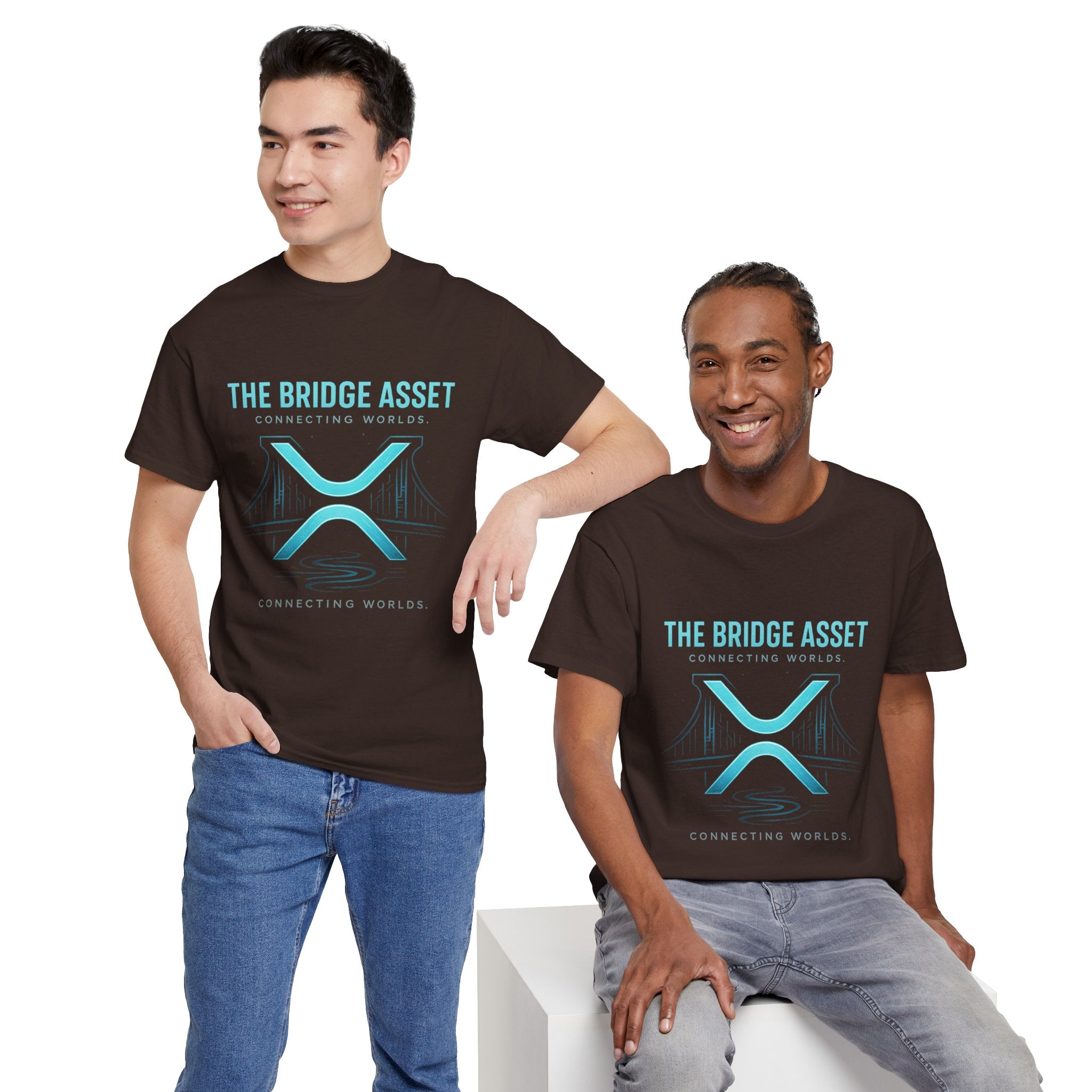 The Bridge Asset Tee – 'Connecting Worlds' Crypto Ripple X Logo T-Shirt