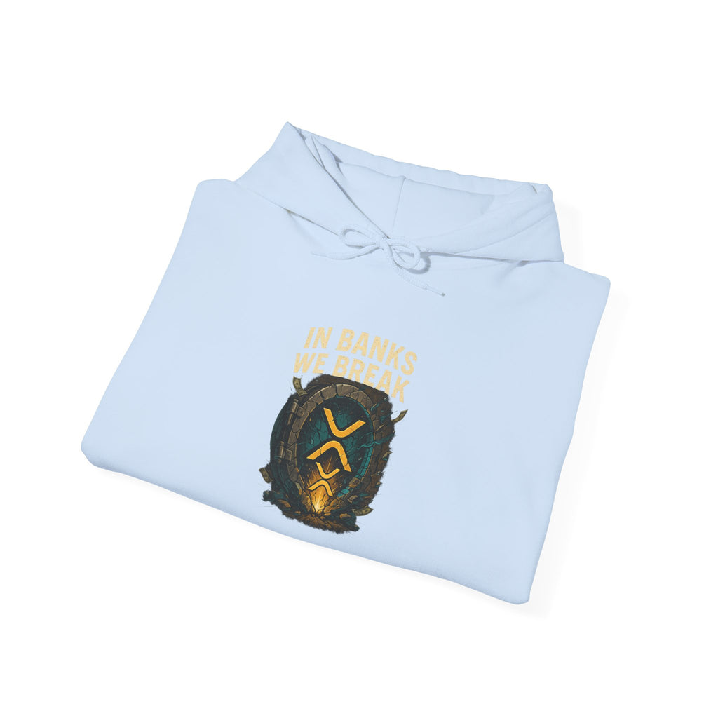 Hoodie — 'In Banks We Trust' Crest Pullover