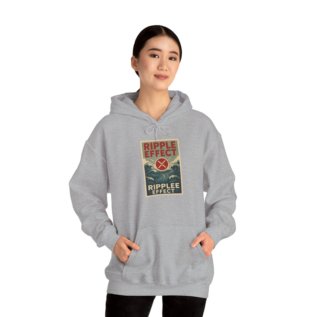 Ripple Effect Hoodie – Vintage Ocean Wave Graphic Hooded Sweatshirt