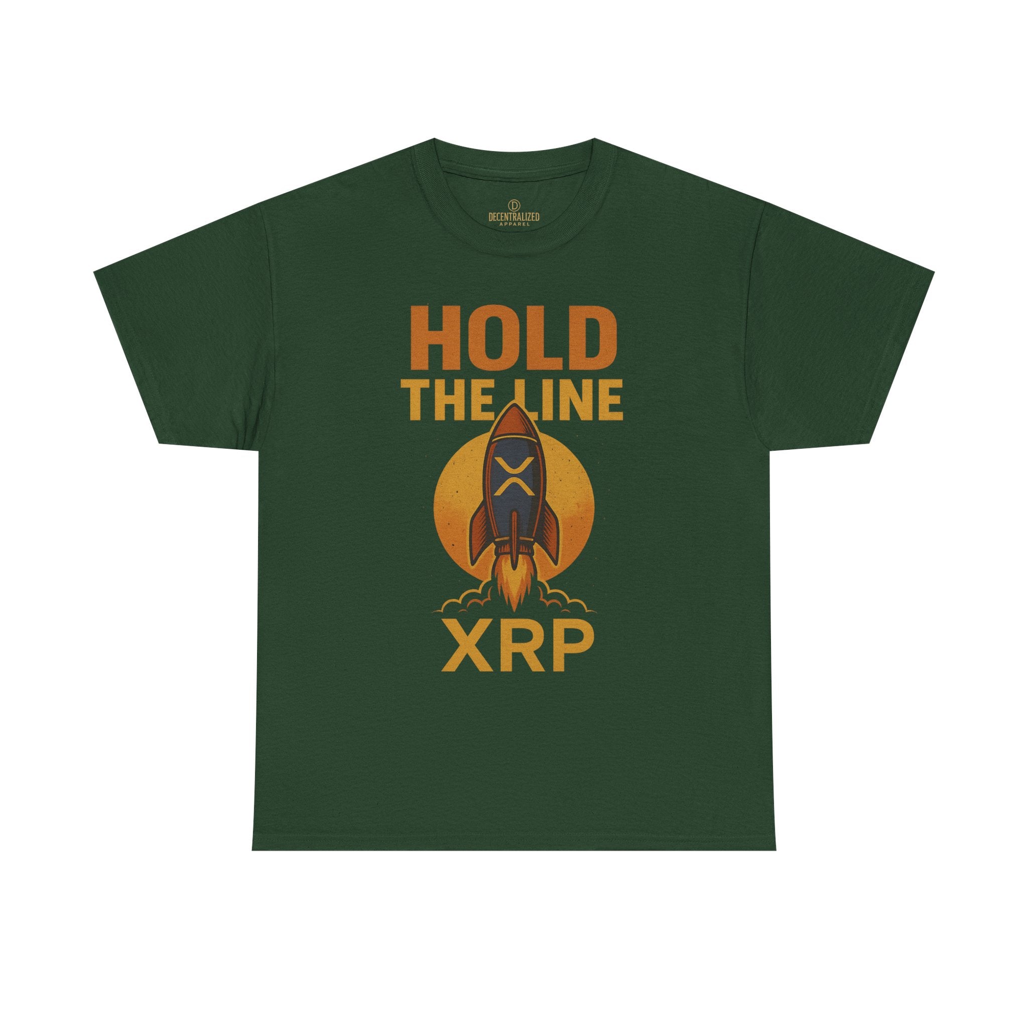 XRP Hold The Line Rocket Tee — Crypto Investor T‑Shirt