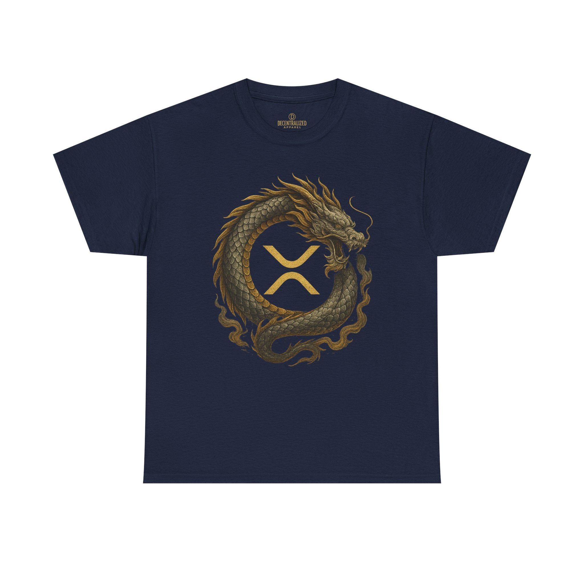 Dragon XRP Logo T-Shirt — Crypto XRP Circle Dragon Graphic Tee