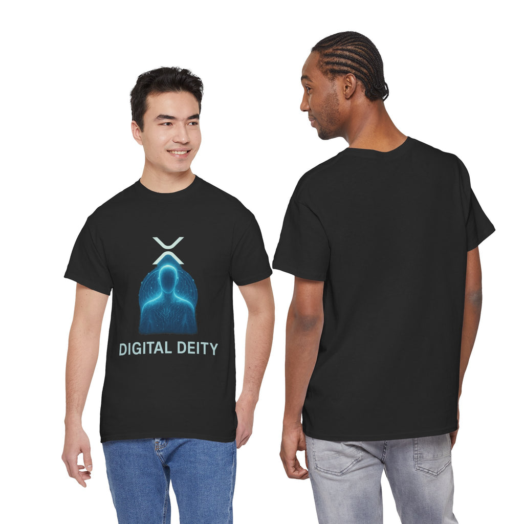 Digital Deity T‑Shirt — Futuristic Neon Tech Hoodie Tee