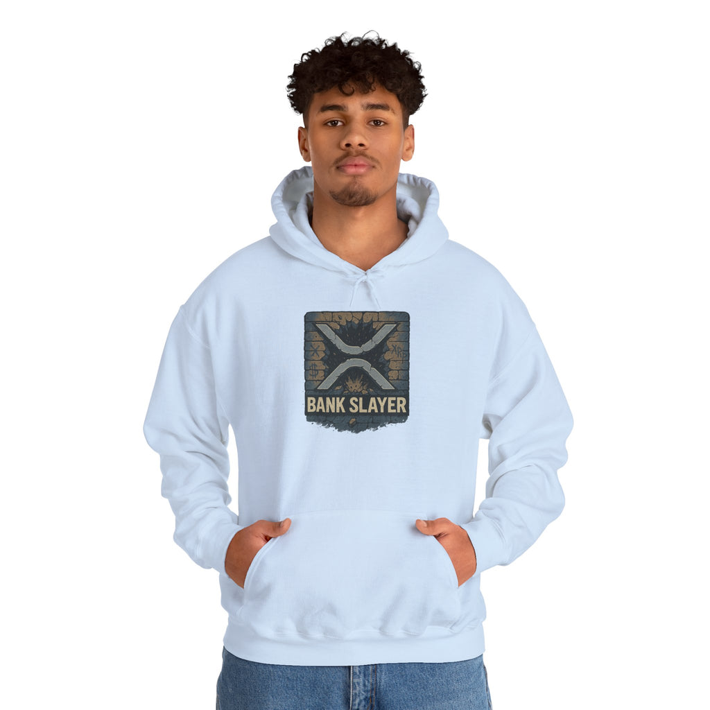 Bank Slayer Hoodie - Vintage Tactical Crest Graphic Sweatshirt
