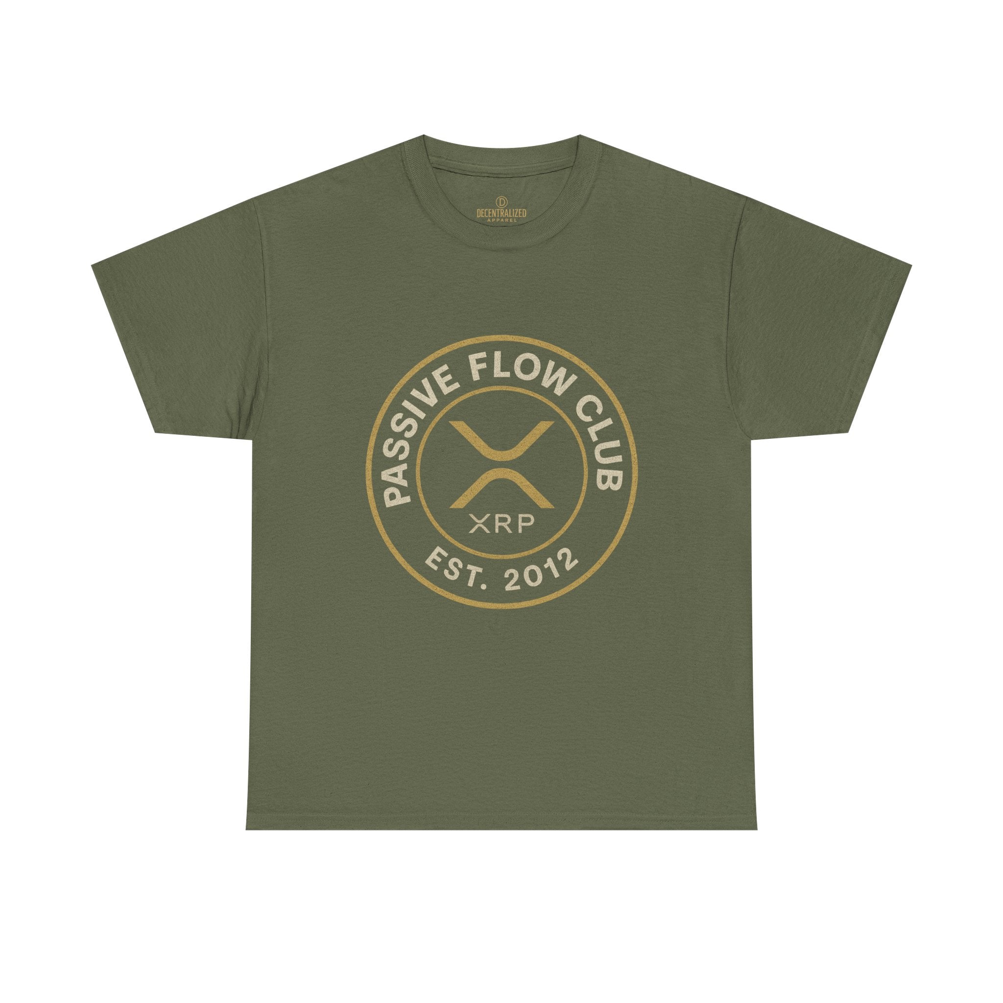 XRP Passive Flow Club T‑Shirt — Crypto Logo Tee (Est. 2012)