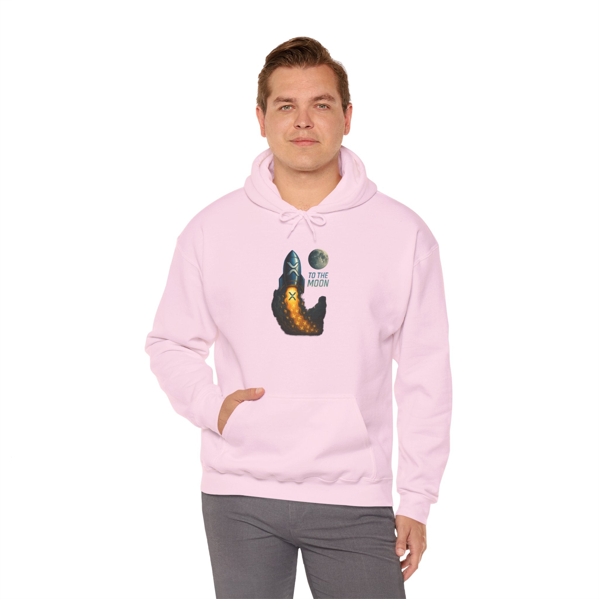 To the Moon Rocket Hoodie — Space Graphic Pullover