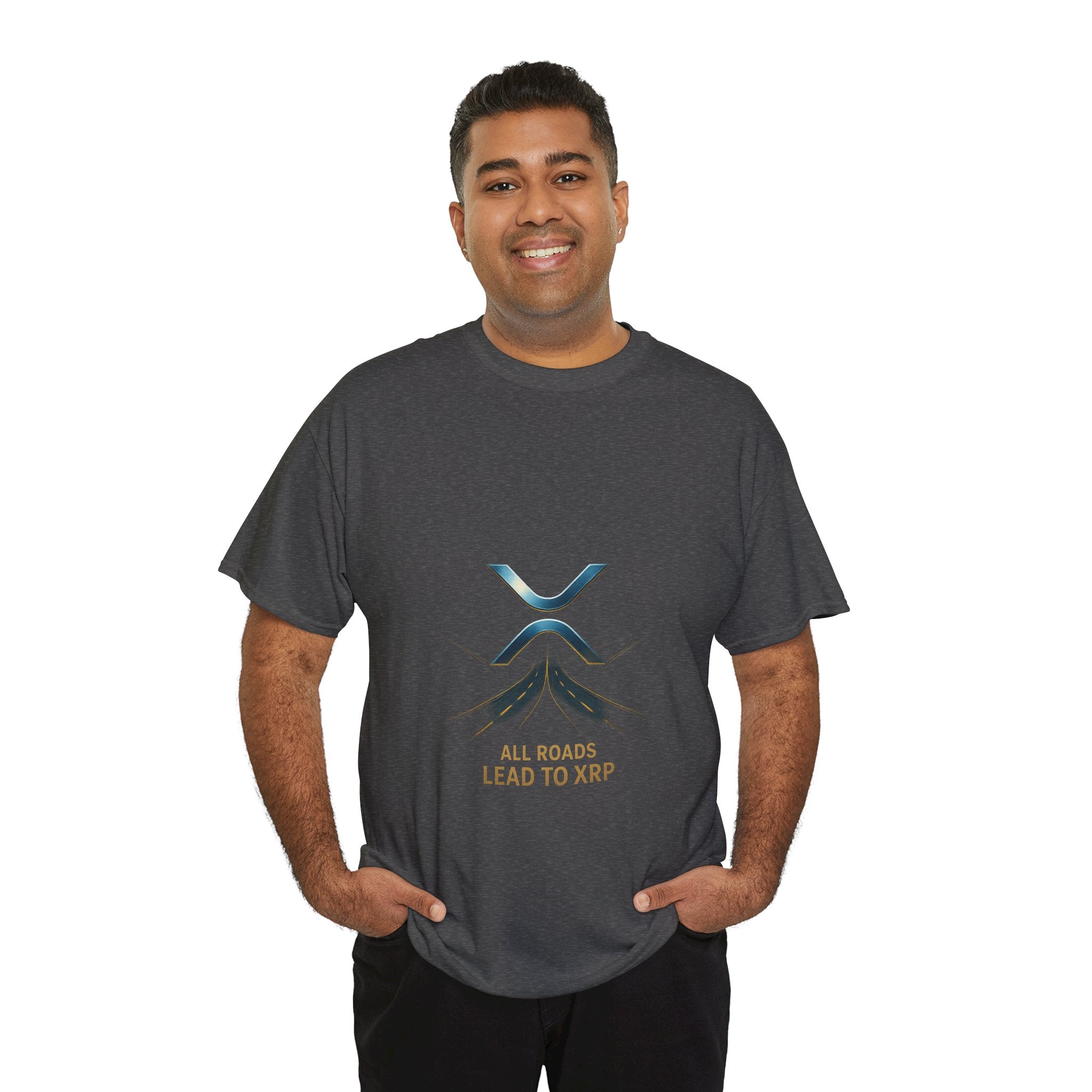 All Roads Lead to XRP T-Shirt — Crypto Ripple Logo Tee