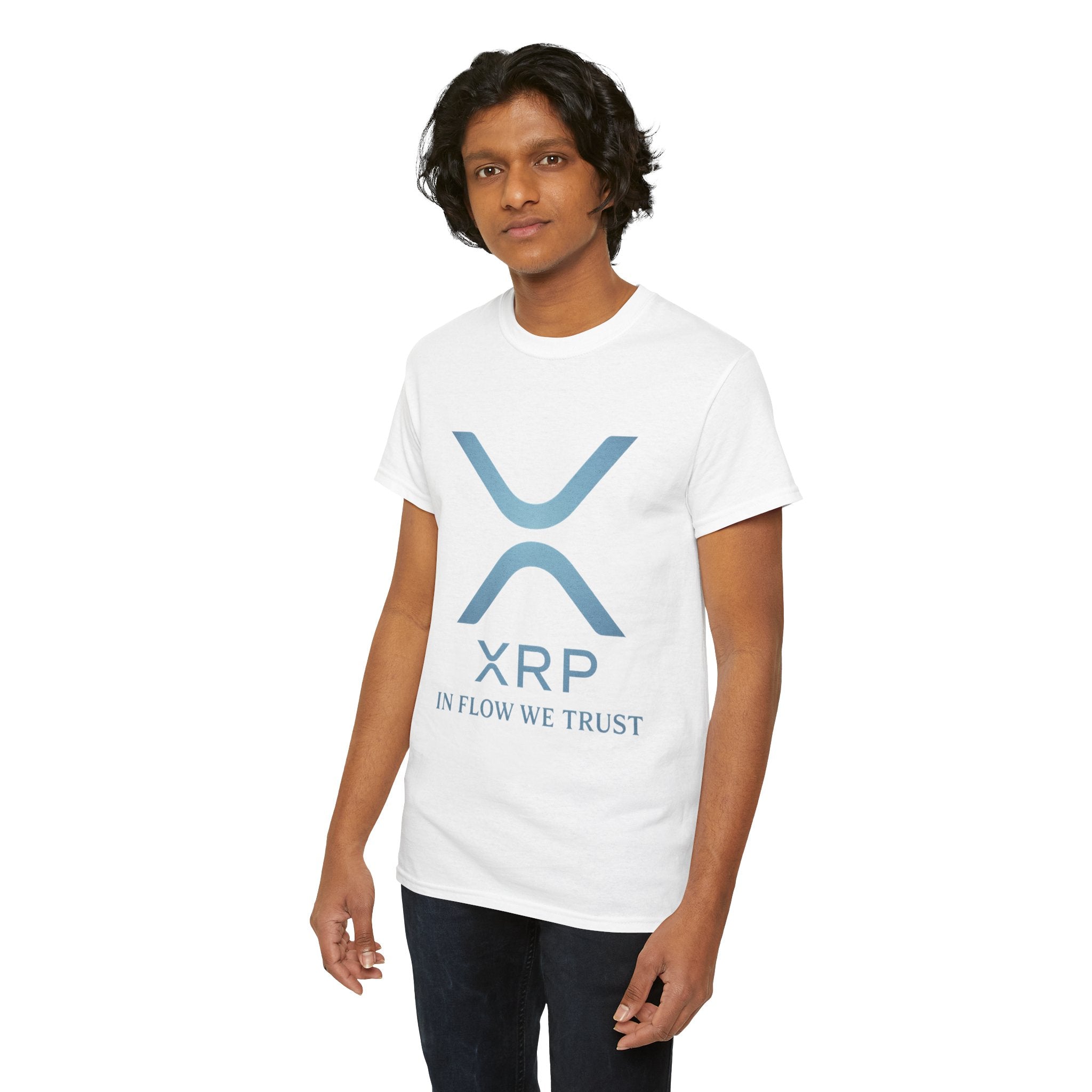 XRP Crypto Tee — "In Flow We Trust" Ripple Logo T-Shirt