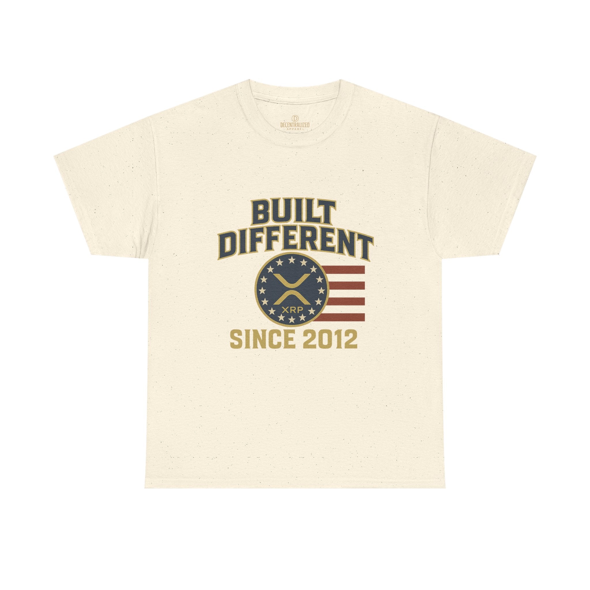 Built Different Since 2012 T-Shirt — American Flag Vintage Crew Tee