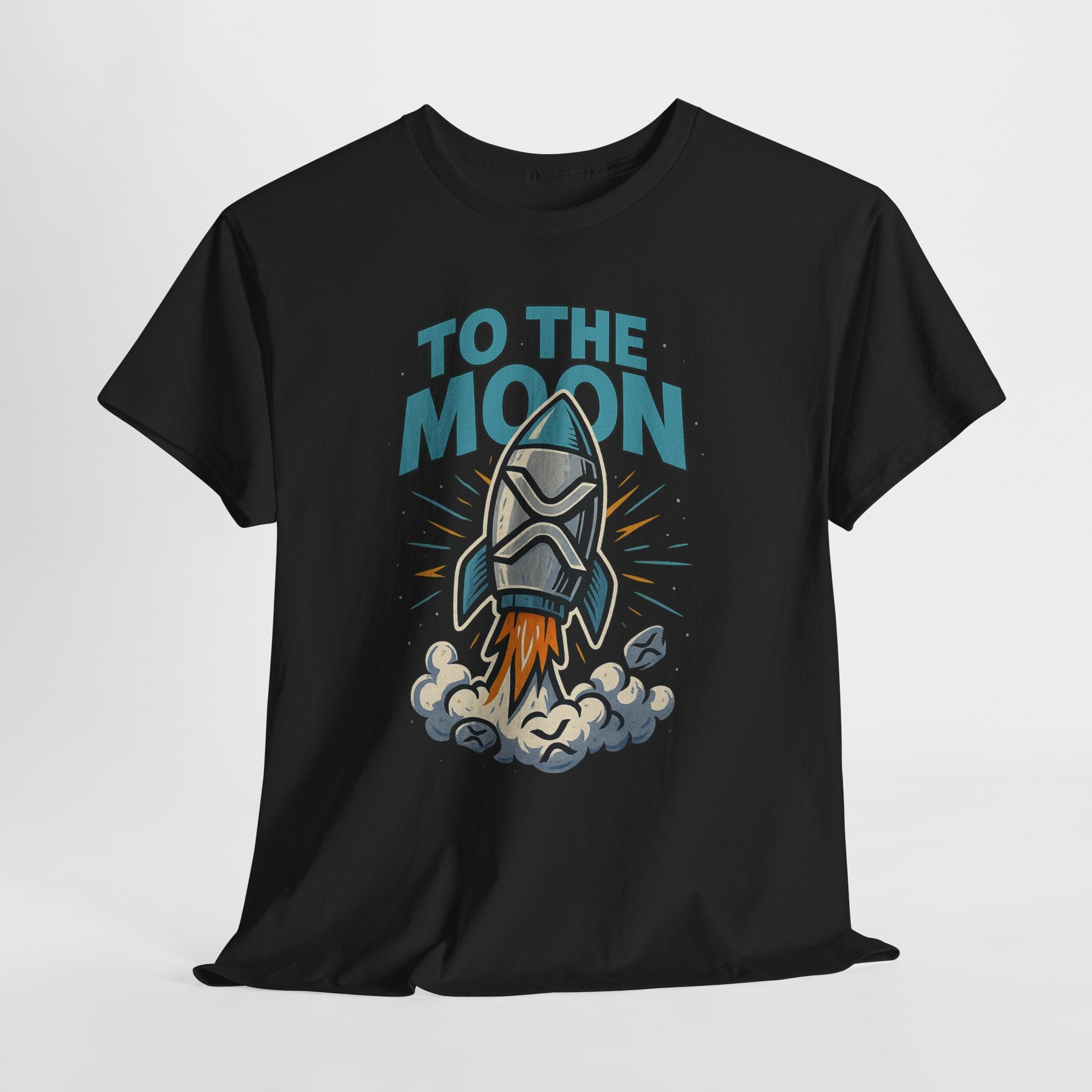 To The Moon Rocket T-Shirt — Space Graphic Tee for Crypto & Space Enthusiasts