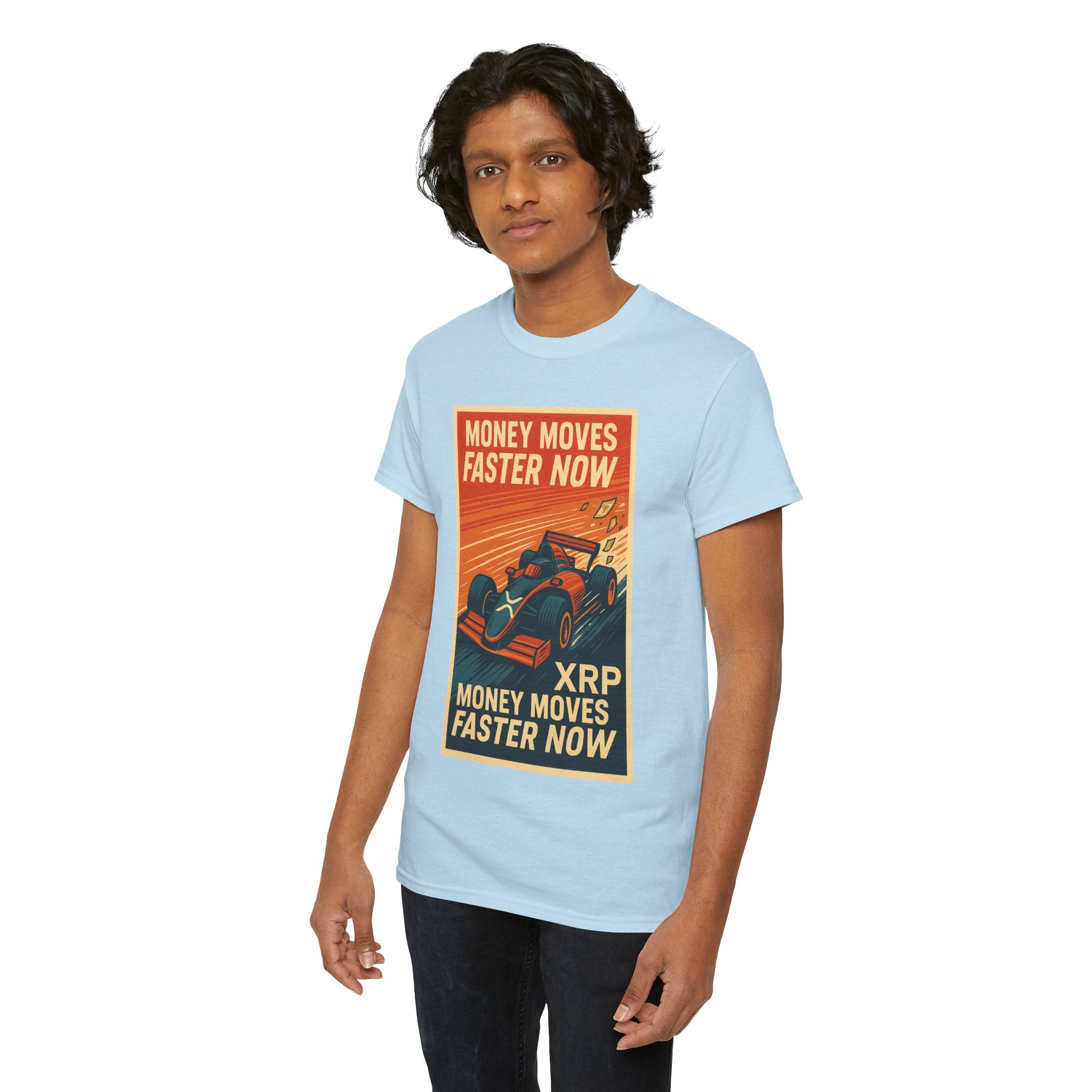 XRP 'Money Moves Faster Now' Racing Tee — Crypto Enthusiast T-Shirt