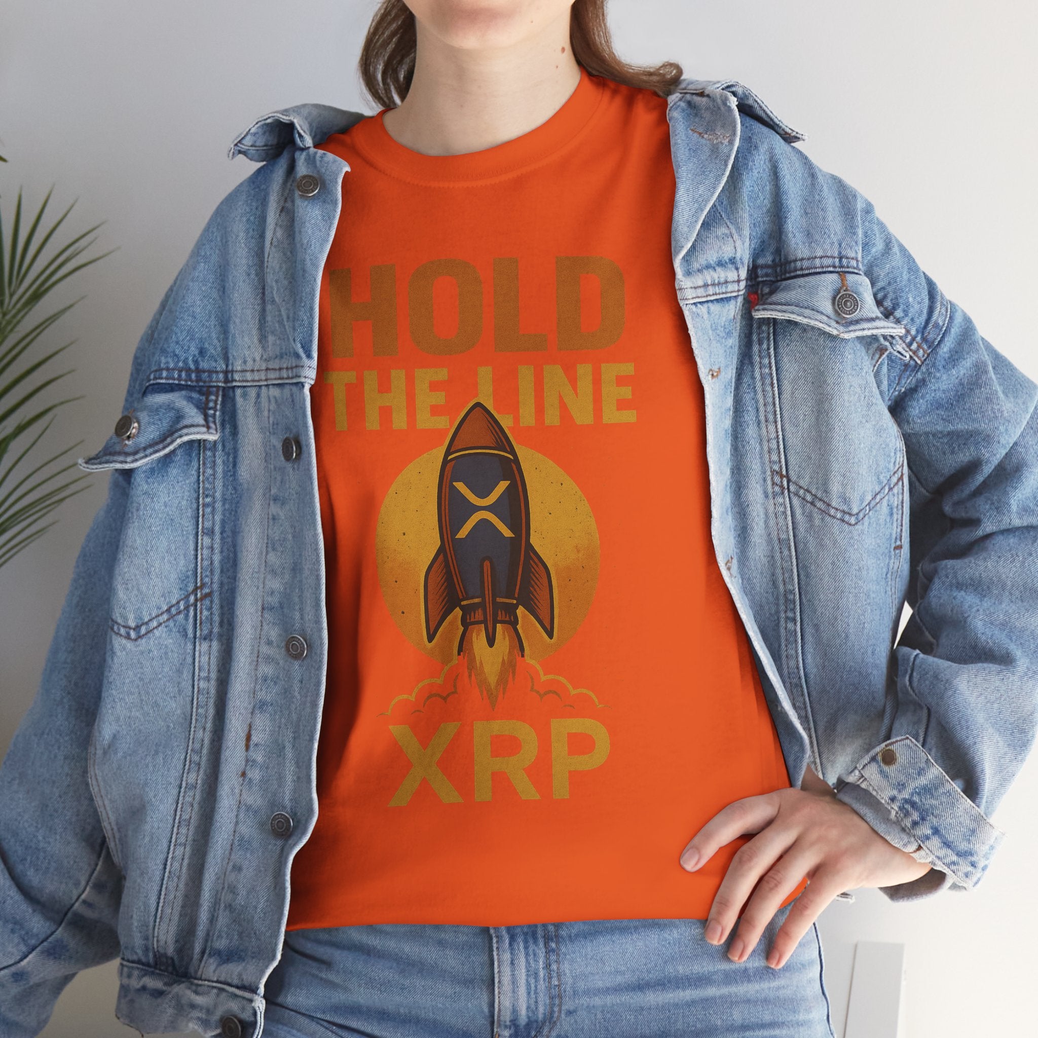XRP Hold The Line Rocket Tee — Crypto Investor T‑Shirt
