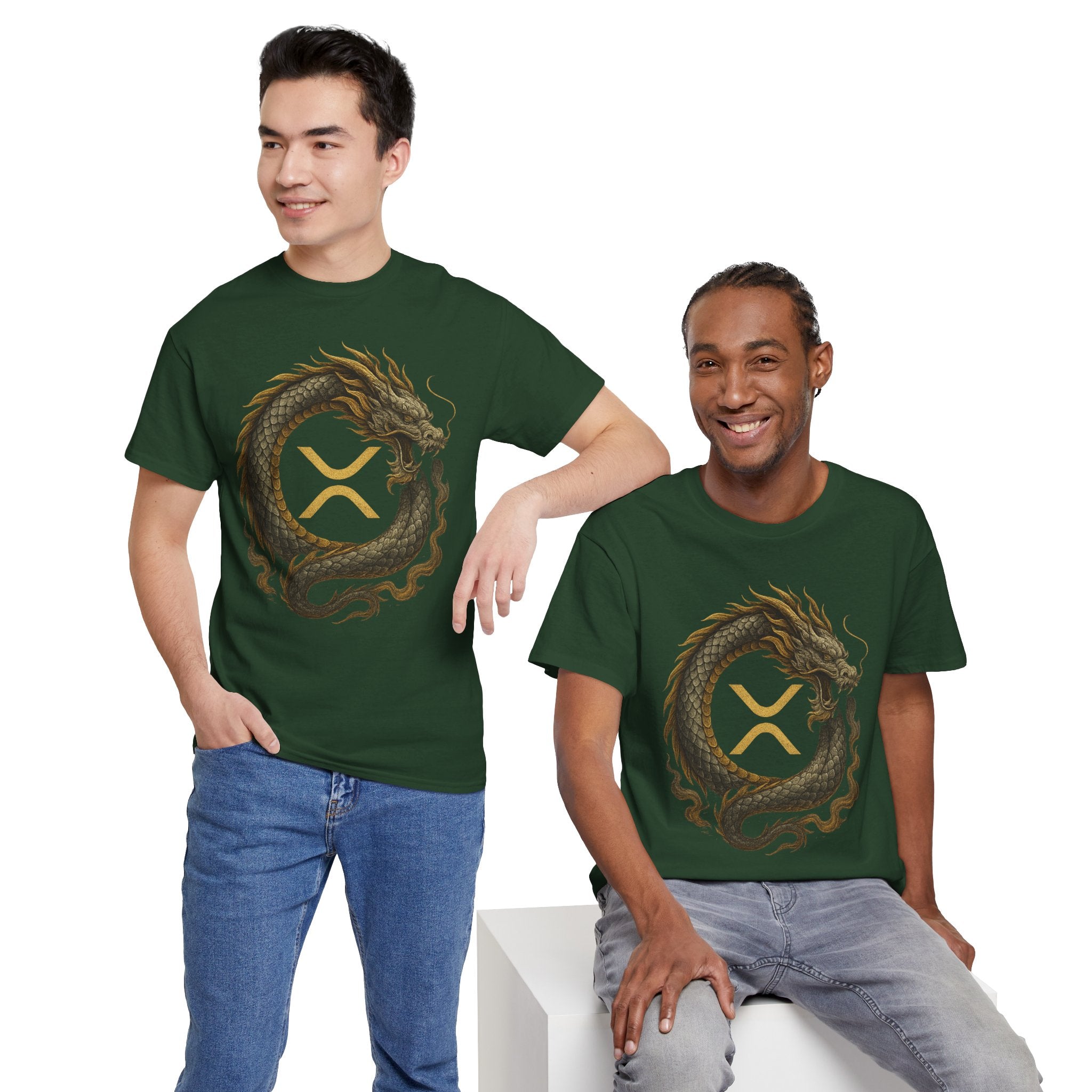 Dragon XRP Logo T-Shirt — Crypto XRP Circle Dragon Graphic Tee