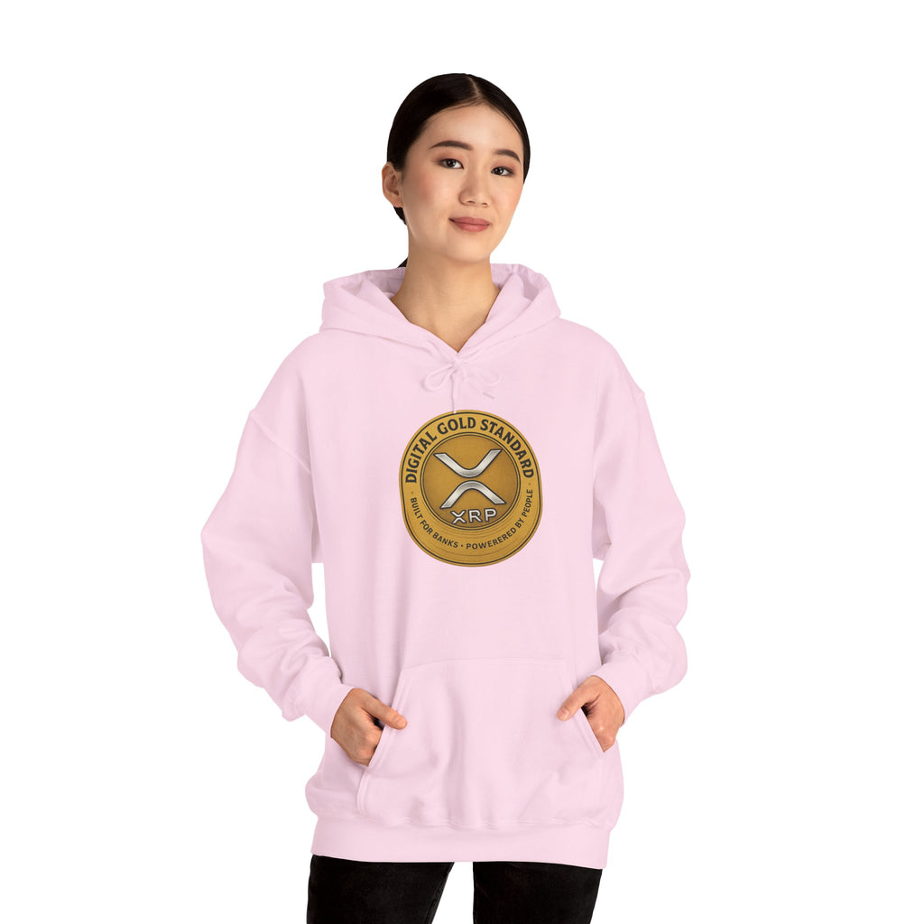 Crypto Coin Logo Hoodie — Digital Gold Standard XRP Emblem