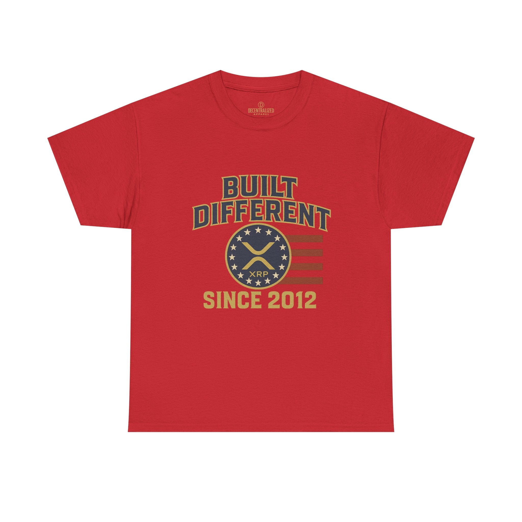 Built Different Since 2012 T-Shirt — American Flag Vintage Crew Tee