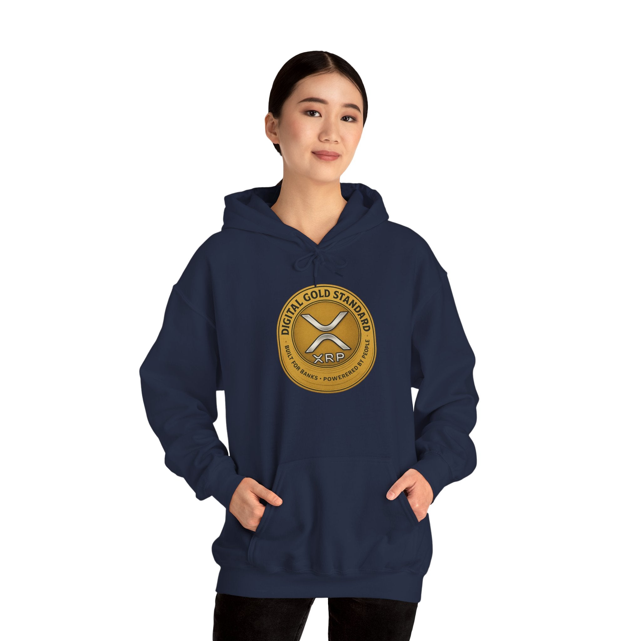 Crypto Coin Logo Hoodie — Digital Gold Standard XRP Emblem