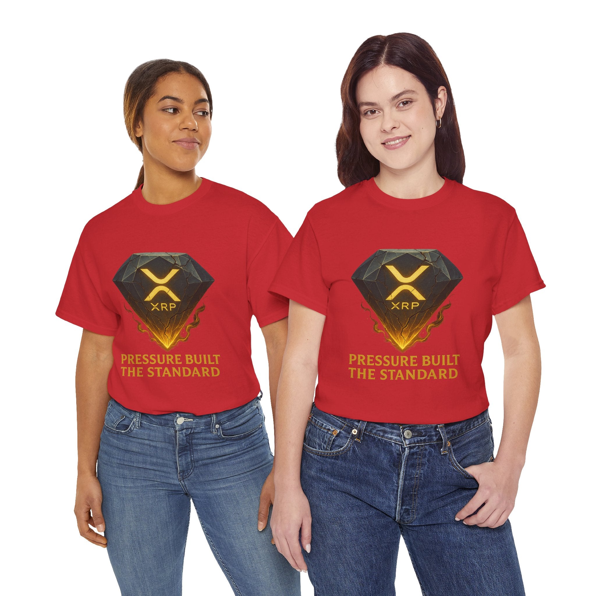 XRP Diamond Tee — "Pressure Built The Standard" Crypto Graphic T‑Shirt