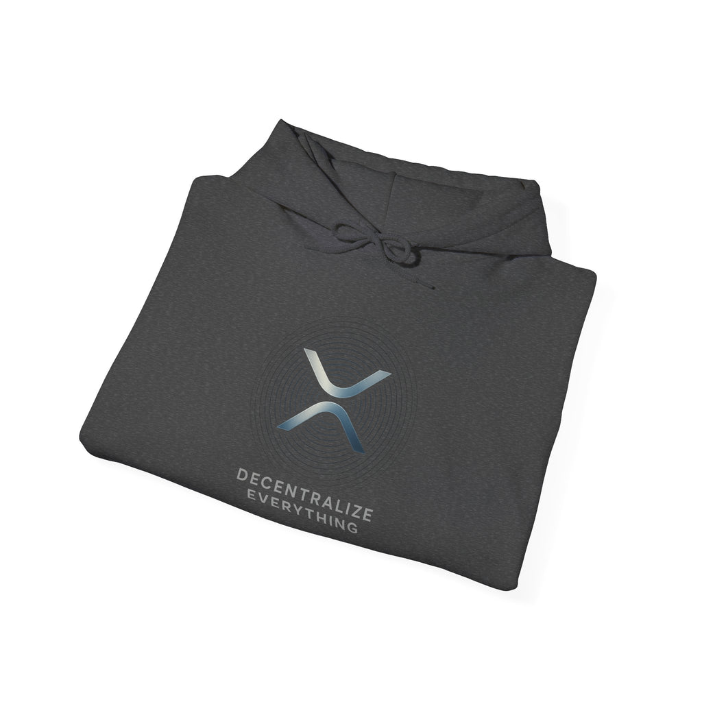 XRP 'Decentralize Everything' Hoodie — Minimal Crypto Logo Pullover