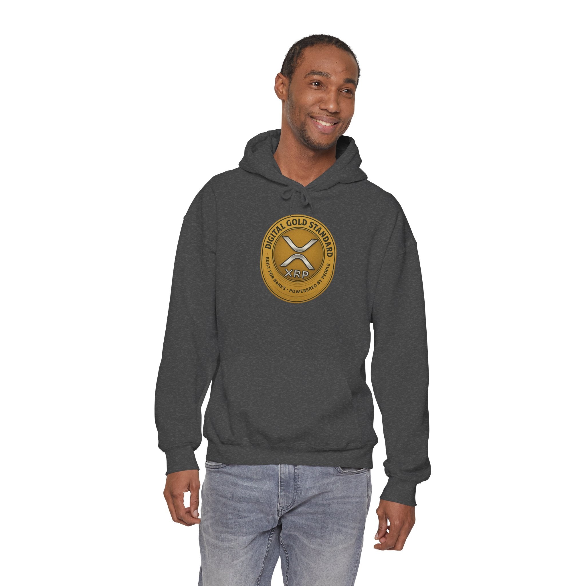 Crypto Coin Logo Hoodie — Digital Gold Standard XRP Emblem