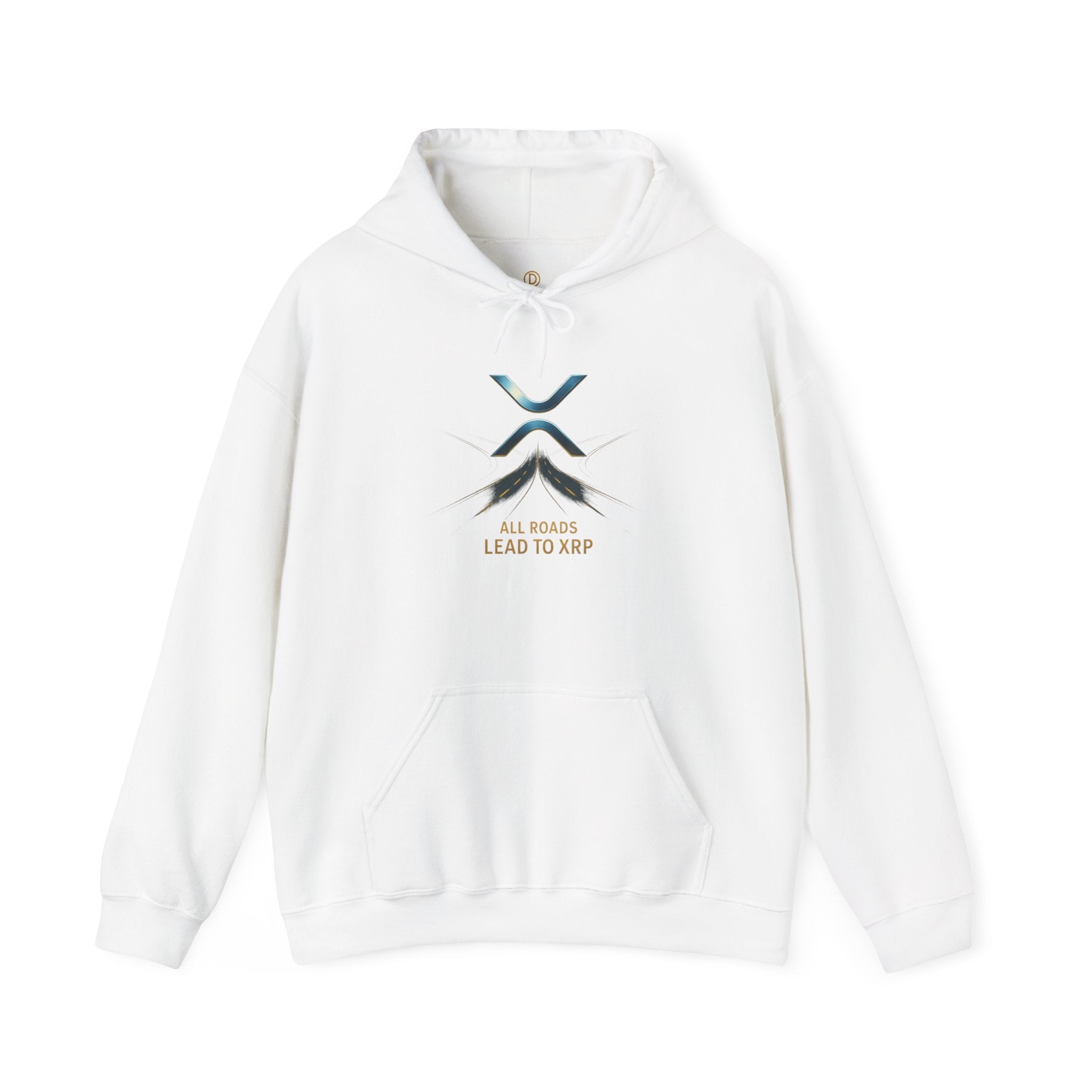 XRP Logo Hoodie — "All Roads Lead to XRP" Minimal Crypto Hoodie